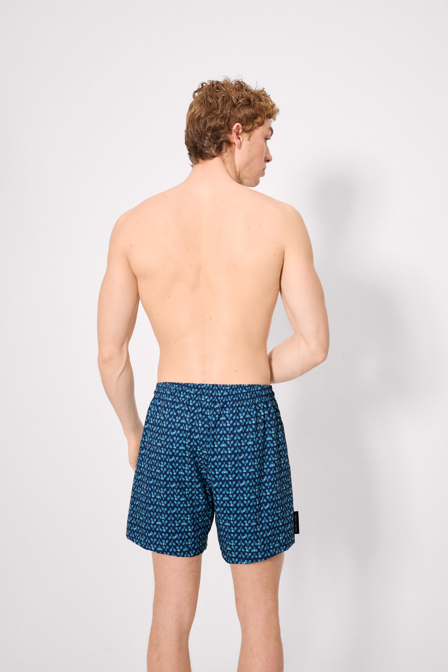 Bañador medio malla interior antirroce estampado raquetas - Ysabel Mora