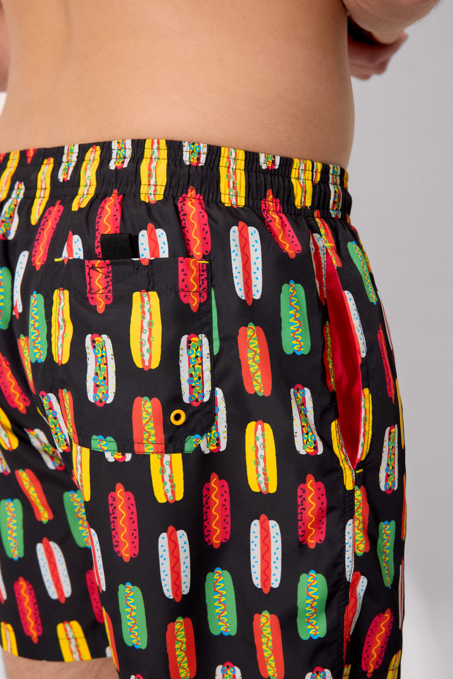 Multicolored hot dog printed medium swimsuit Sockarrats