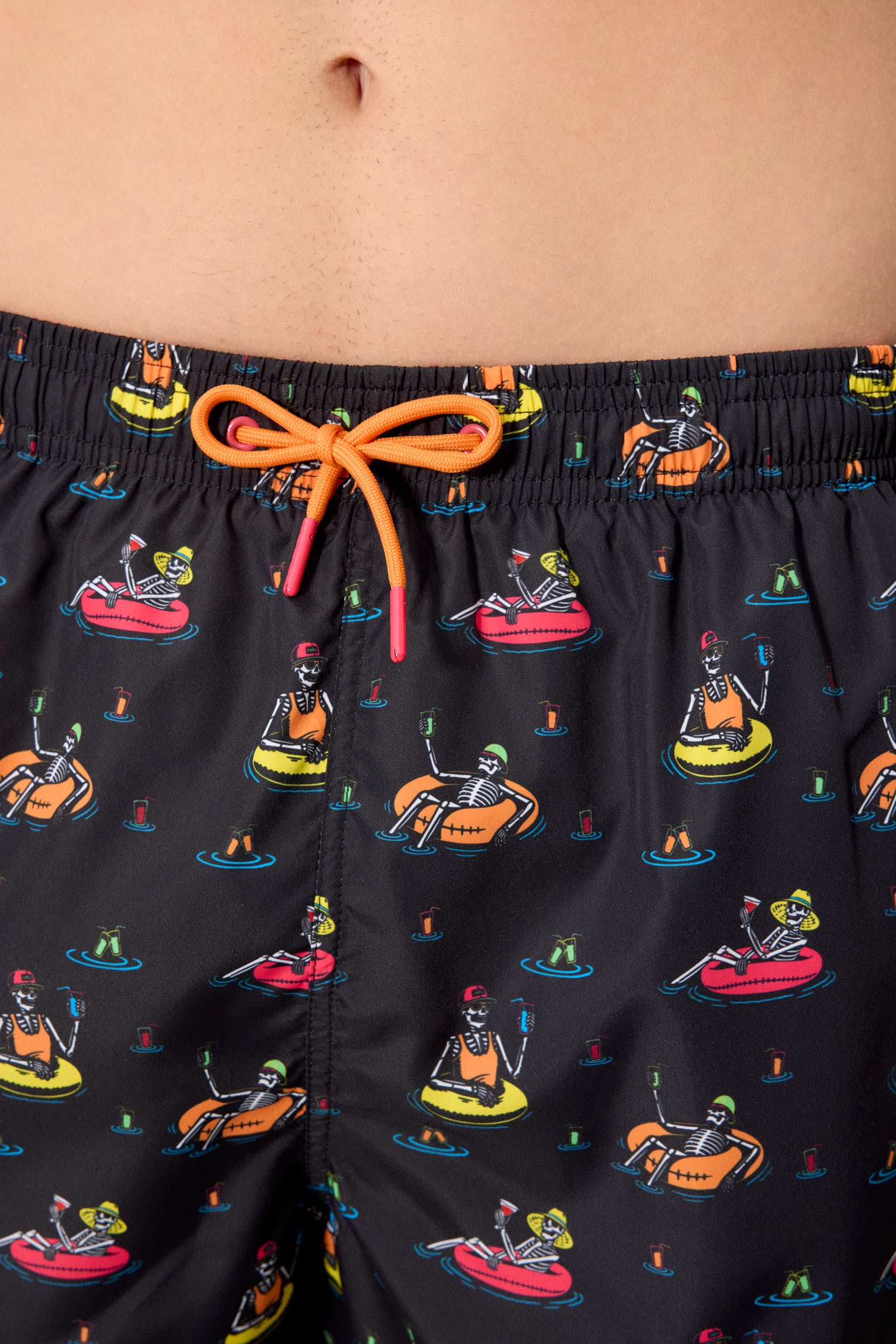 Multicolored skull print half swimsuit Sockarrats