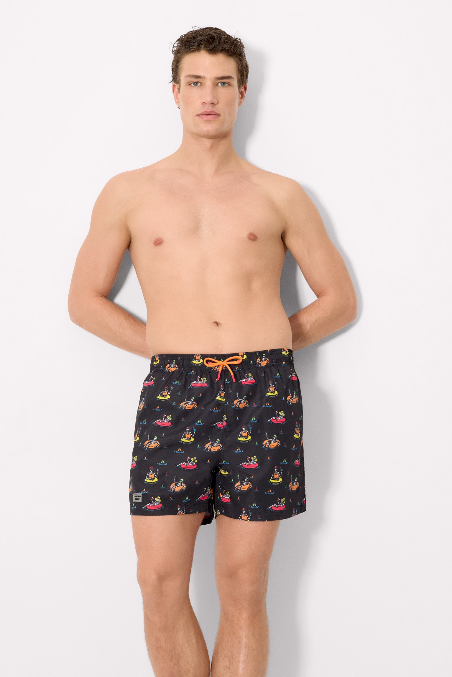 Multicolored skull print half swimsuit Sockarrats