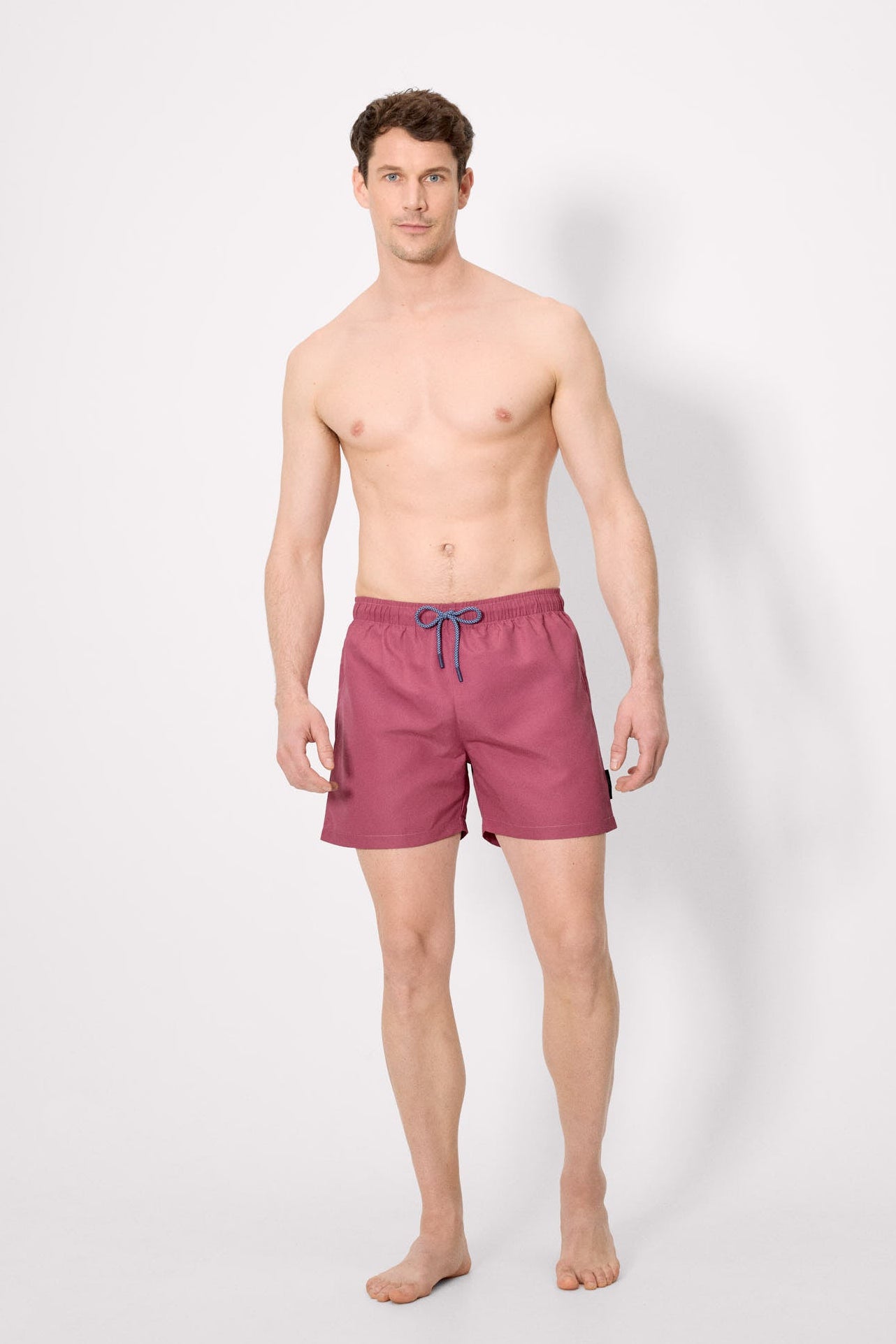 Bañador medio básico rosa oscuro empolvado - Ysabel Mora