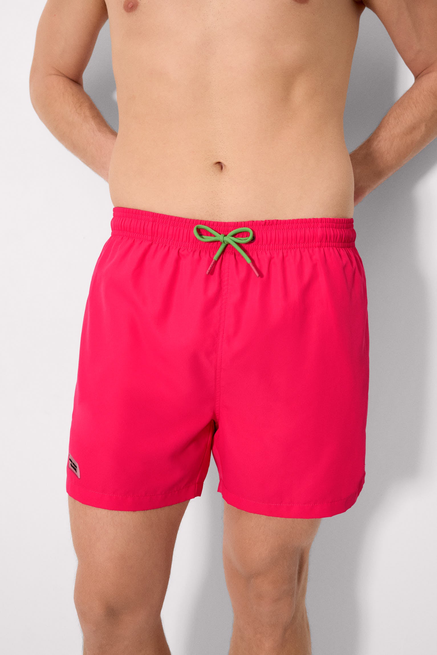 Sockarrats basic fuchsia mid-length swimsuit