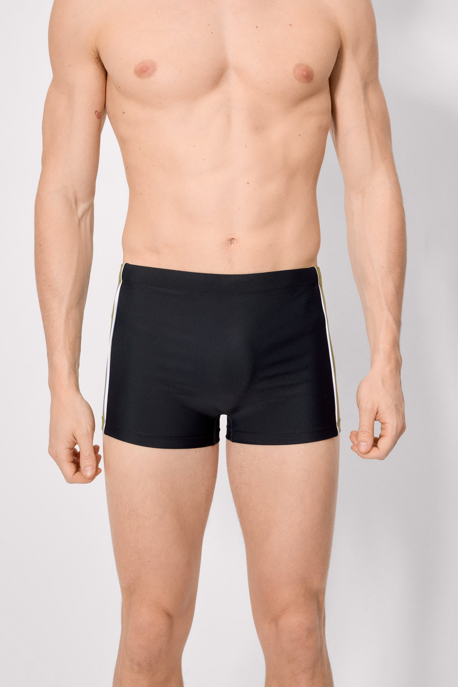 Bañador bóxer detalle rayas negro - Ysabel Mora