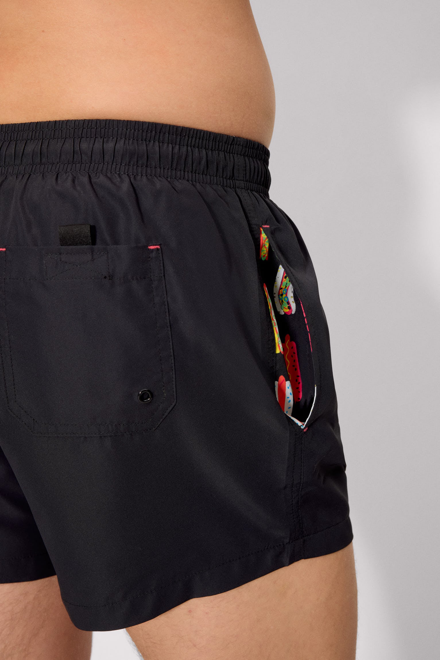 Sockarrats basic black swim trunks