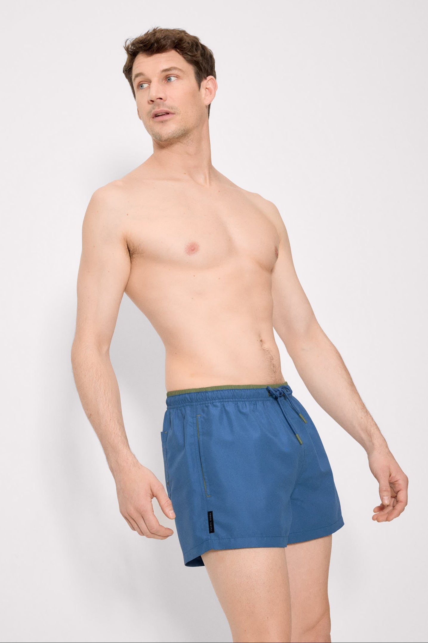 Basic blue swim trunks