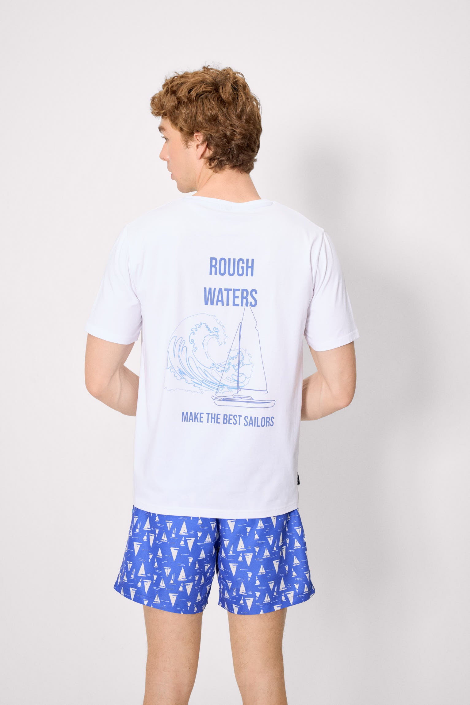 Camiseta manga corta básica Rough Waters blanco - Ysabel Mora