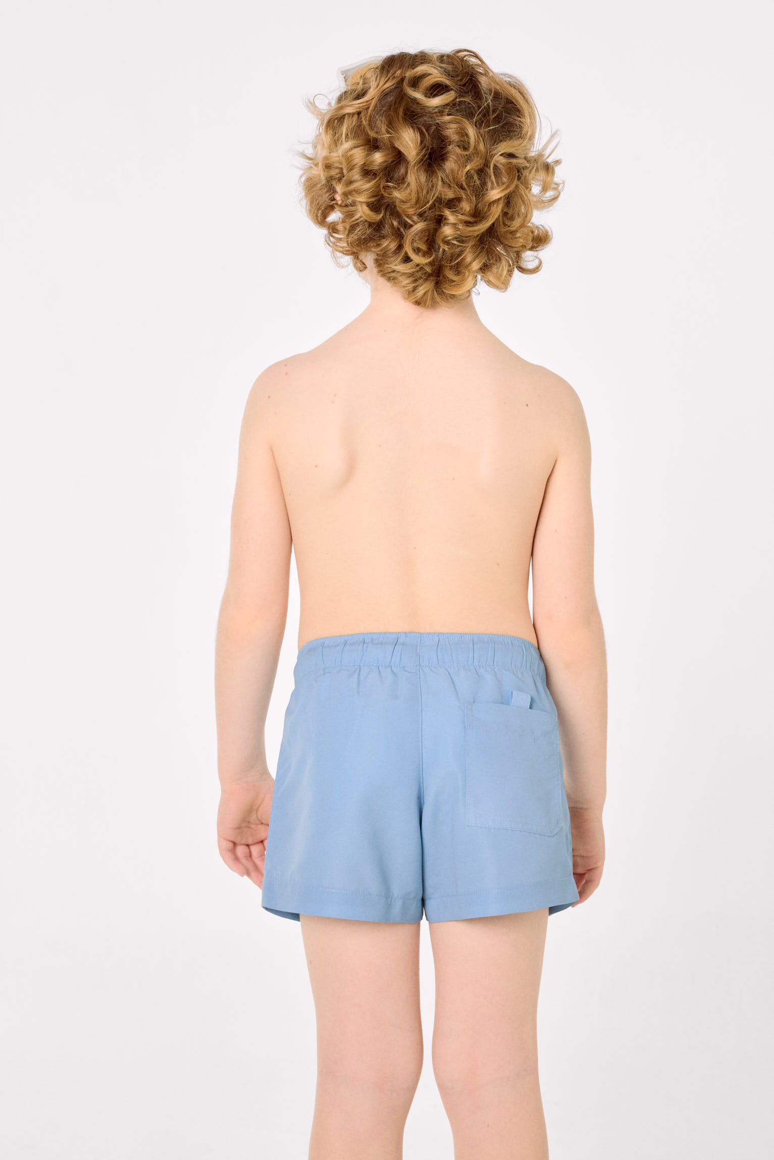 Bañador niño corto liso azul - Ysabel Mora