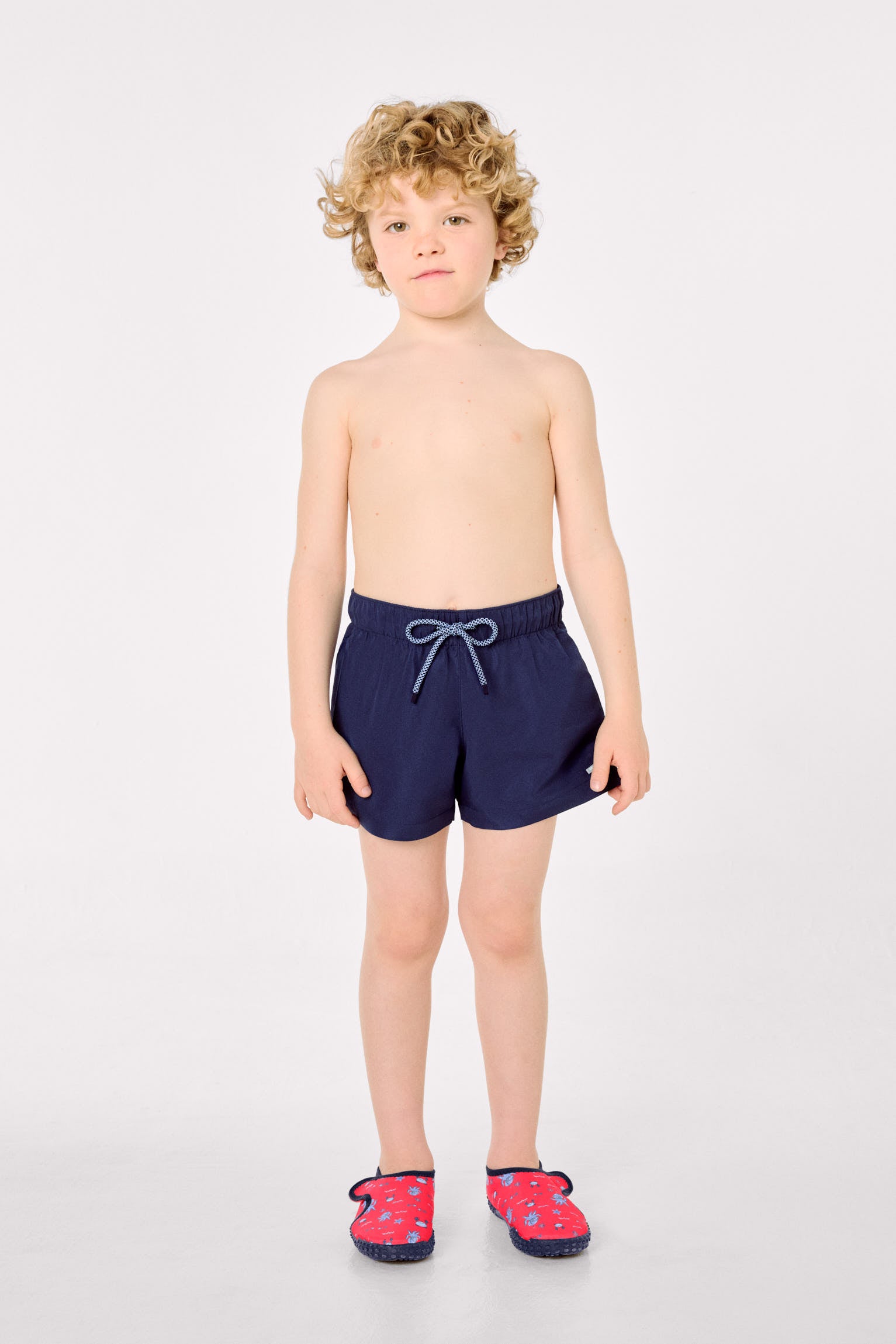 Bañador niño corto liso marino - Ysabel Mora