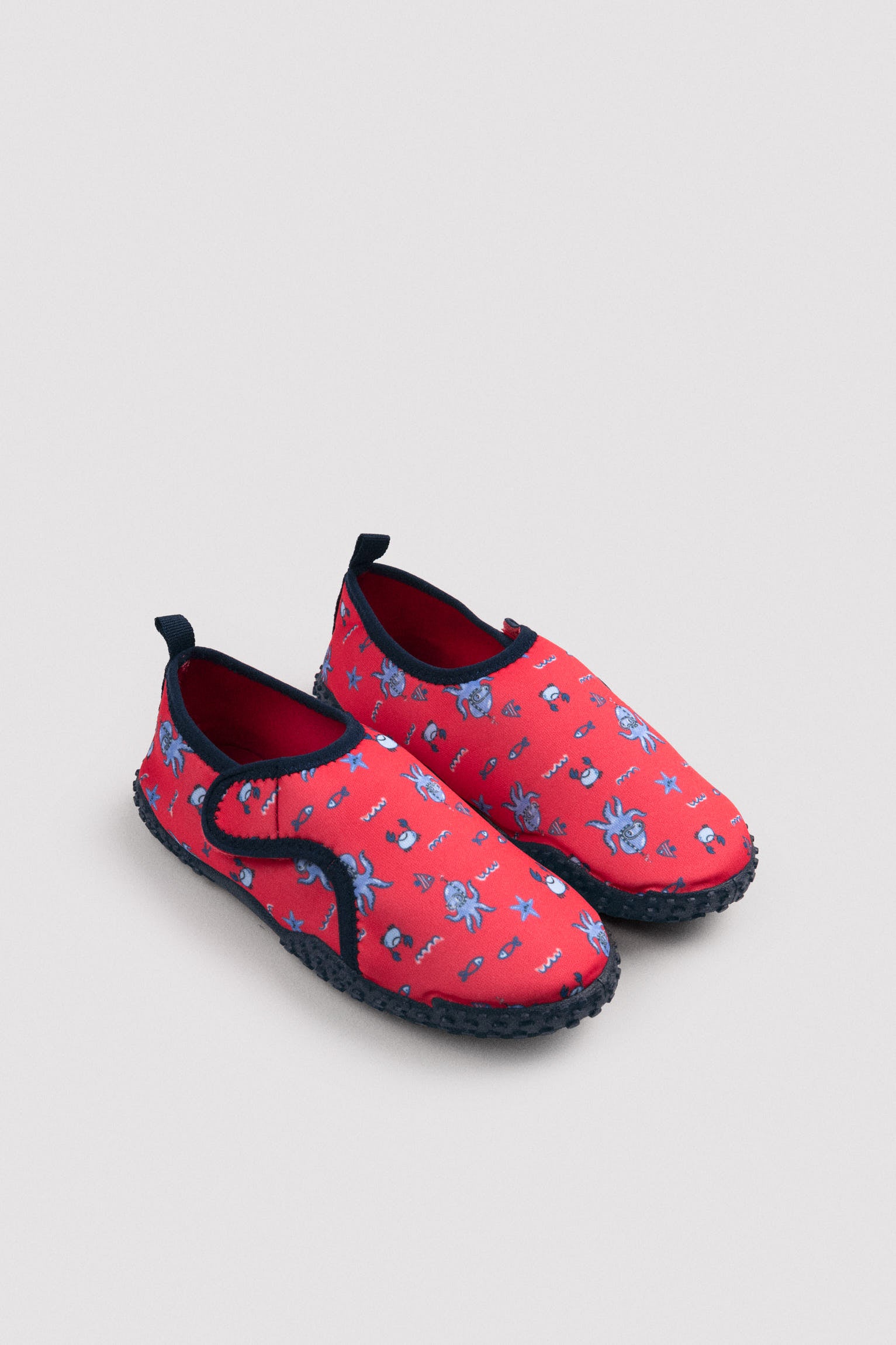 Children's booties with octopus print