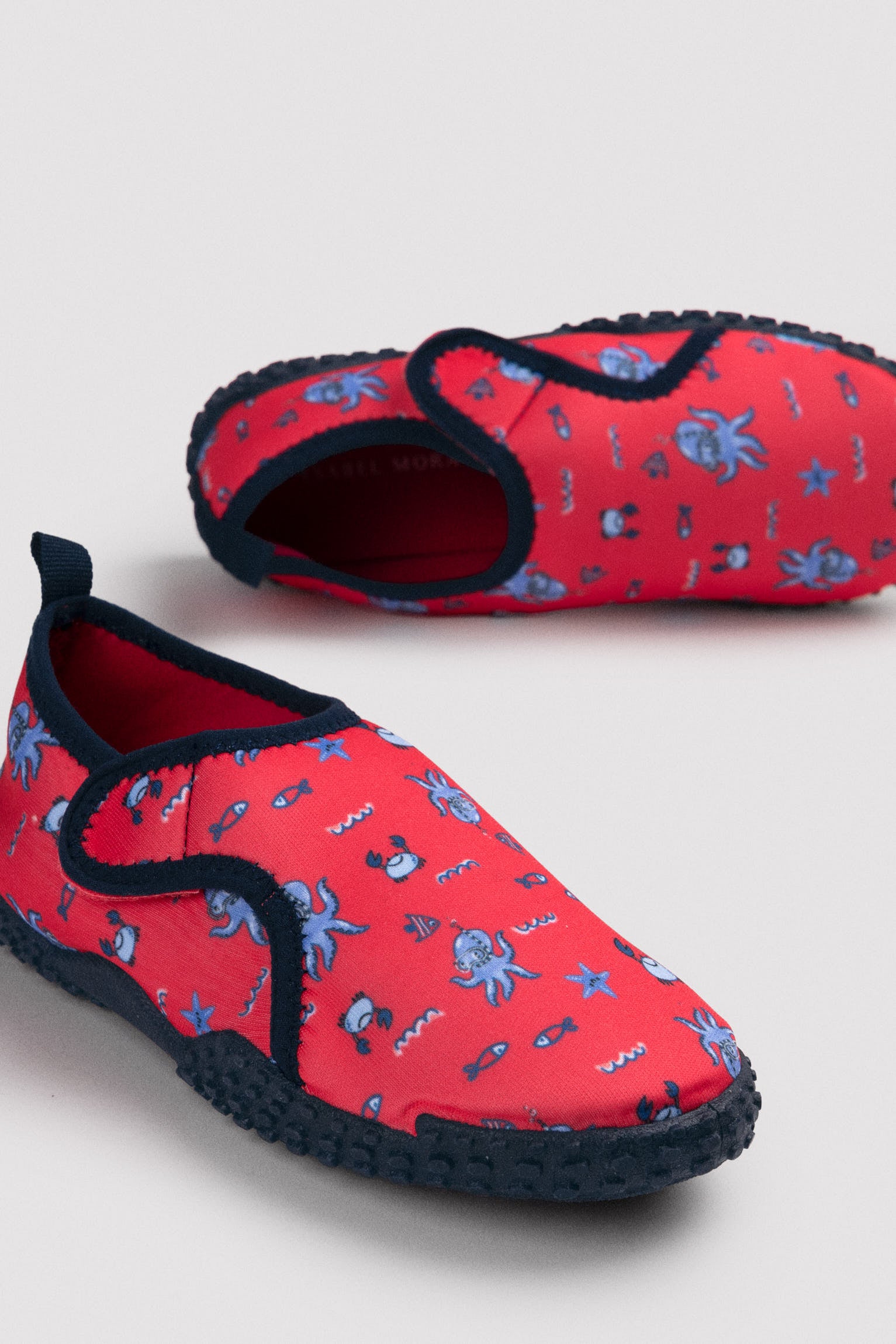 Children's booties with octopus print
