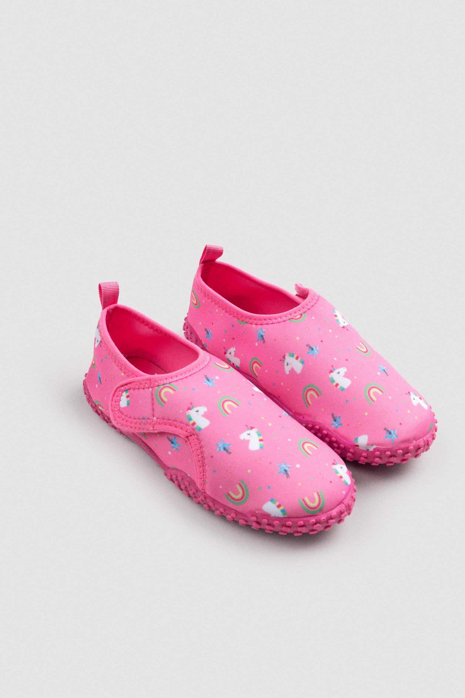 Children's booties with unicorn print