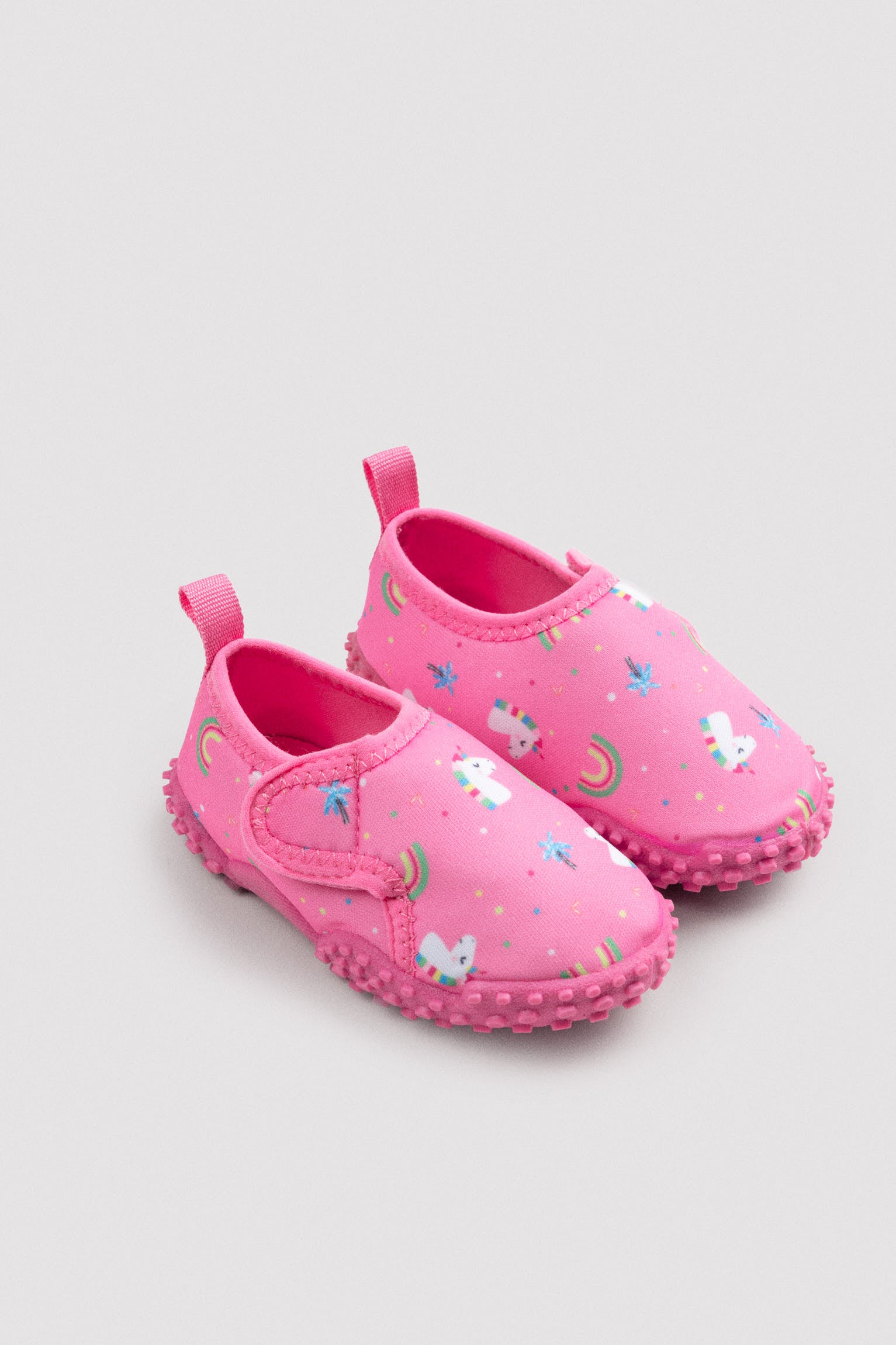 Children's booties with unicorn print