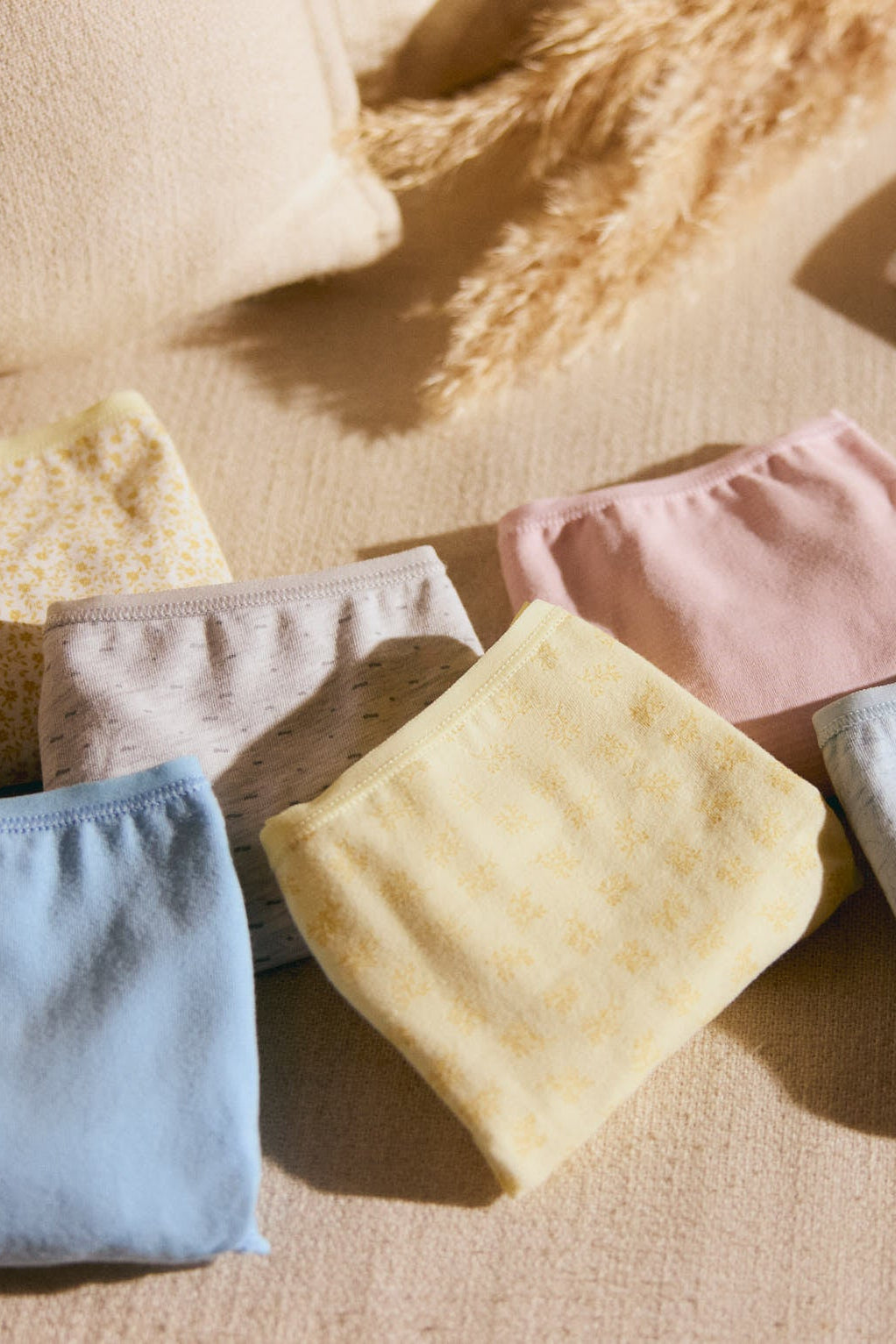 Pack of 6 plain and printed midi briefs