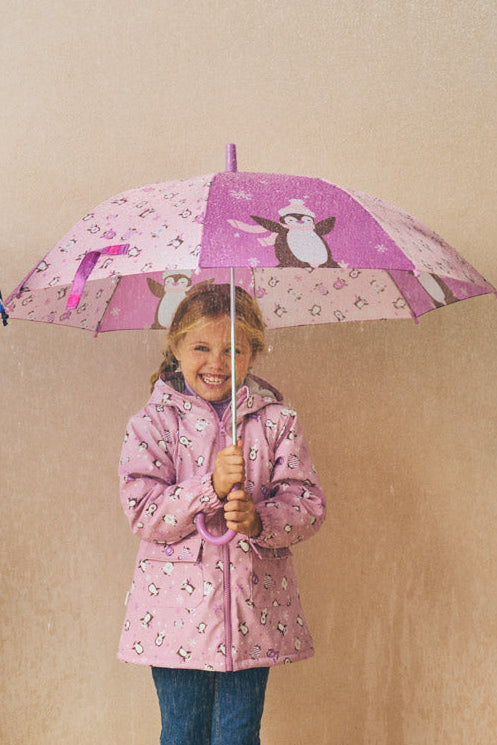 PRE-ORDER Girls' penguin-print umbrella
