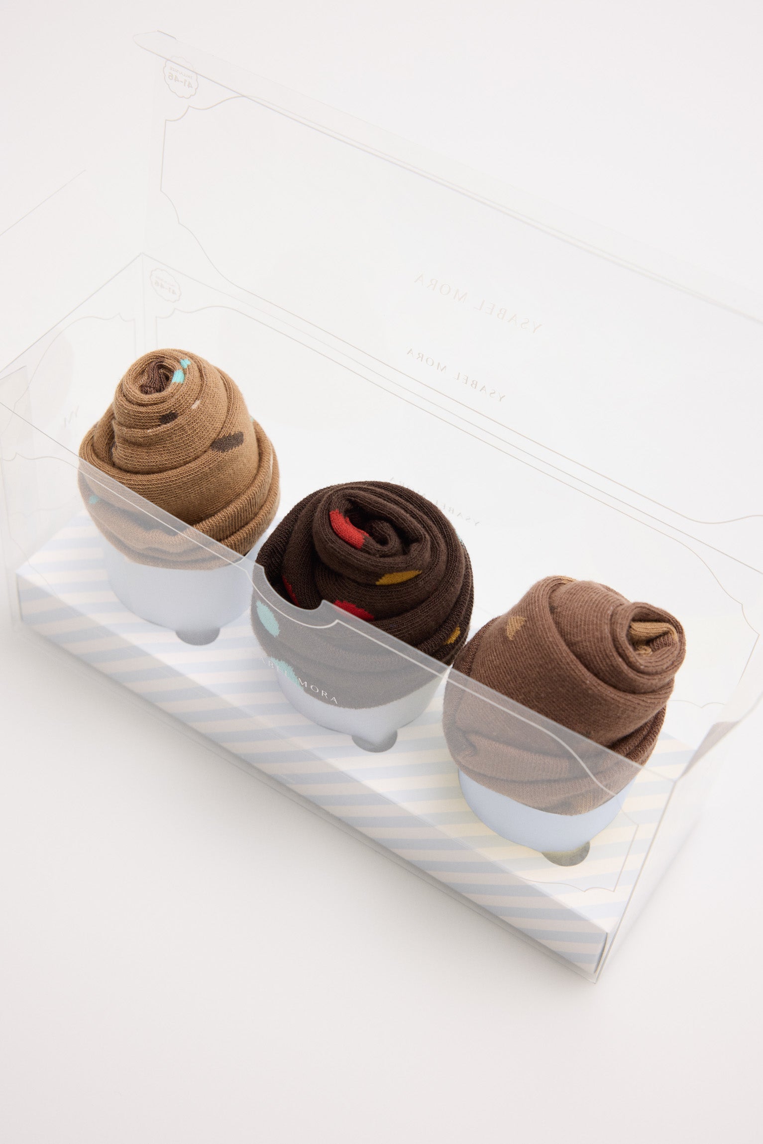 Gift pack of 3 chocolate muffin socks