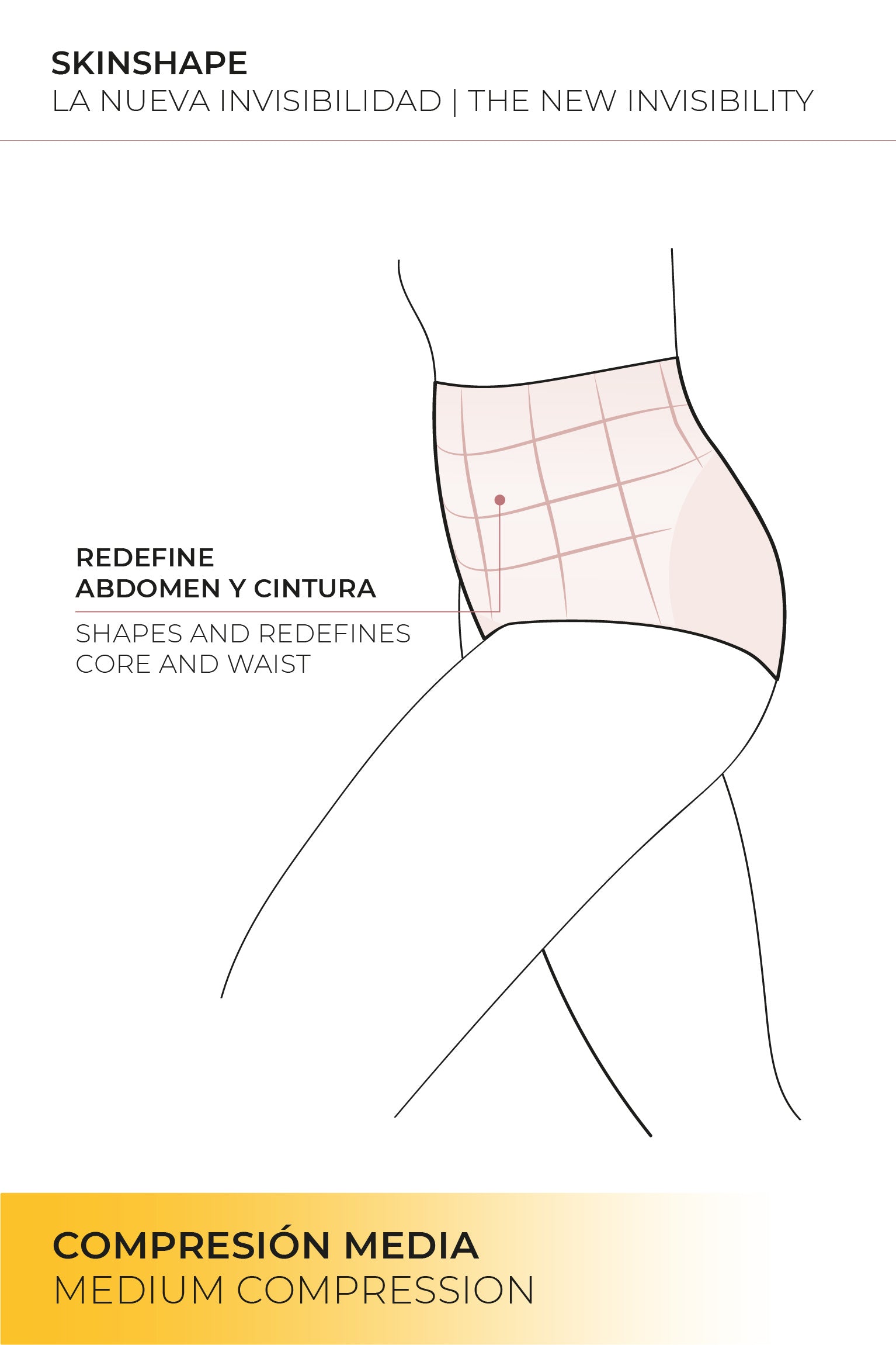 Black medium compression laser reducing panty