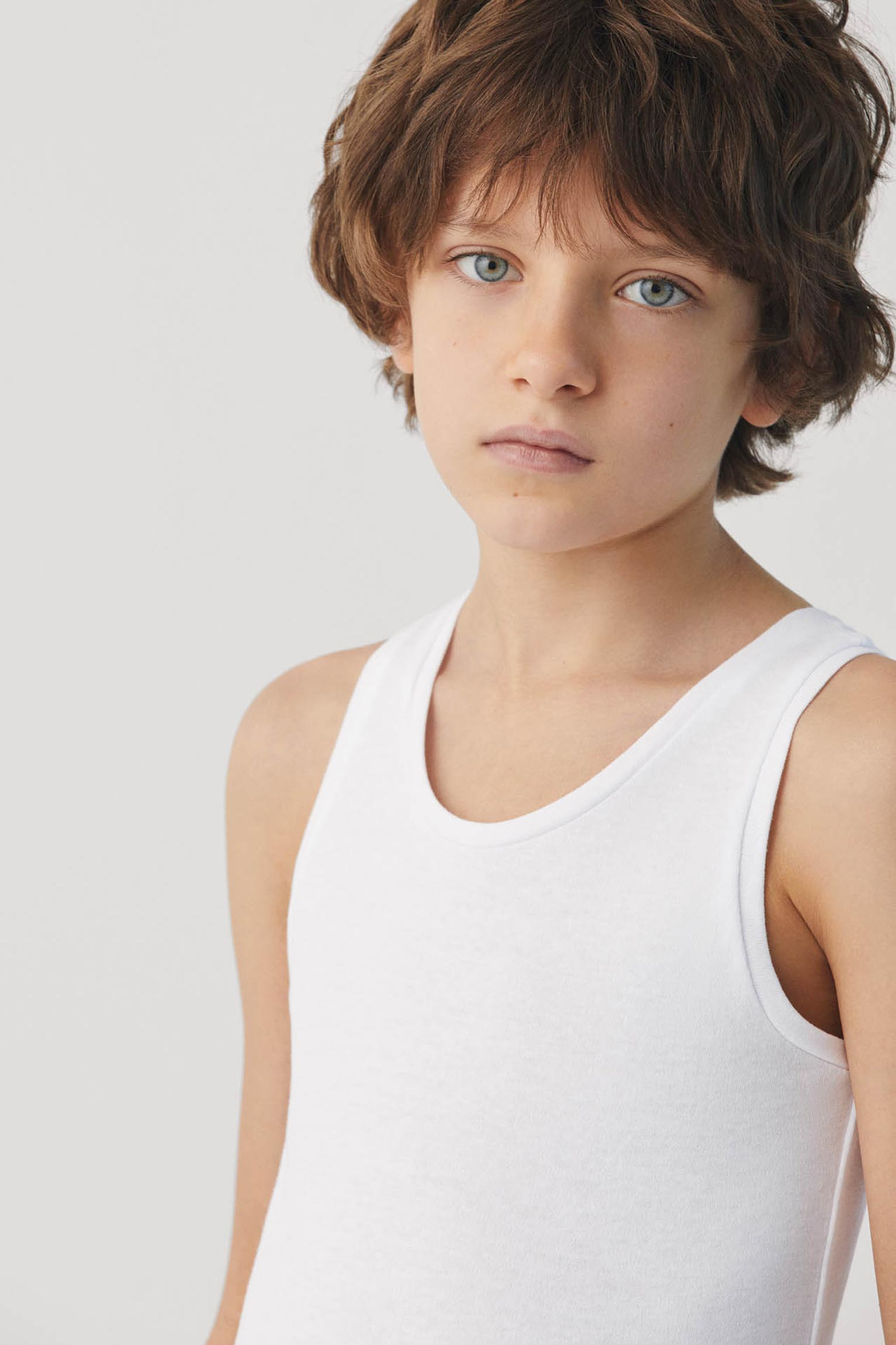 18304 3 camiseta interior infantil tirantes - Blanco