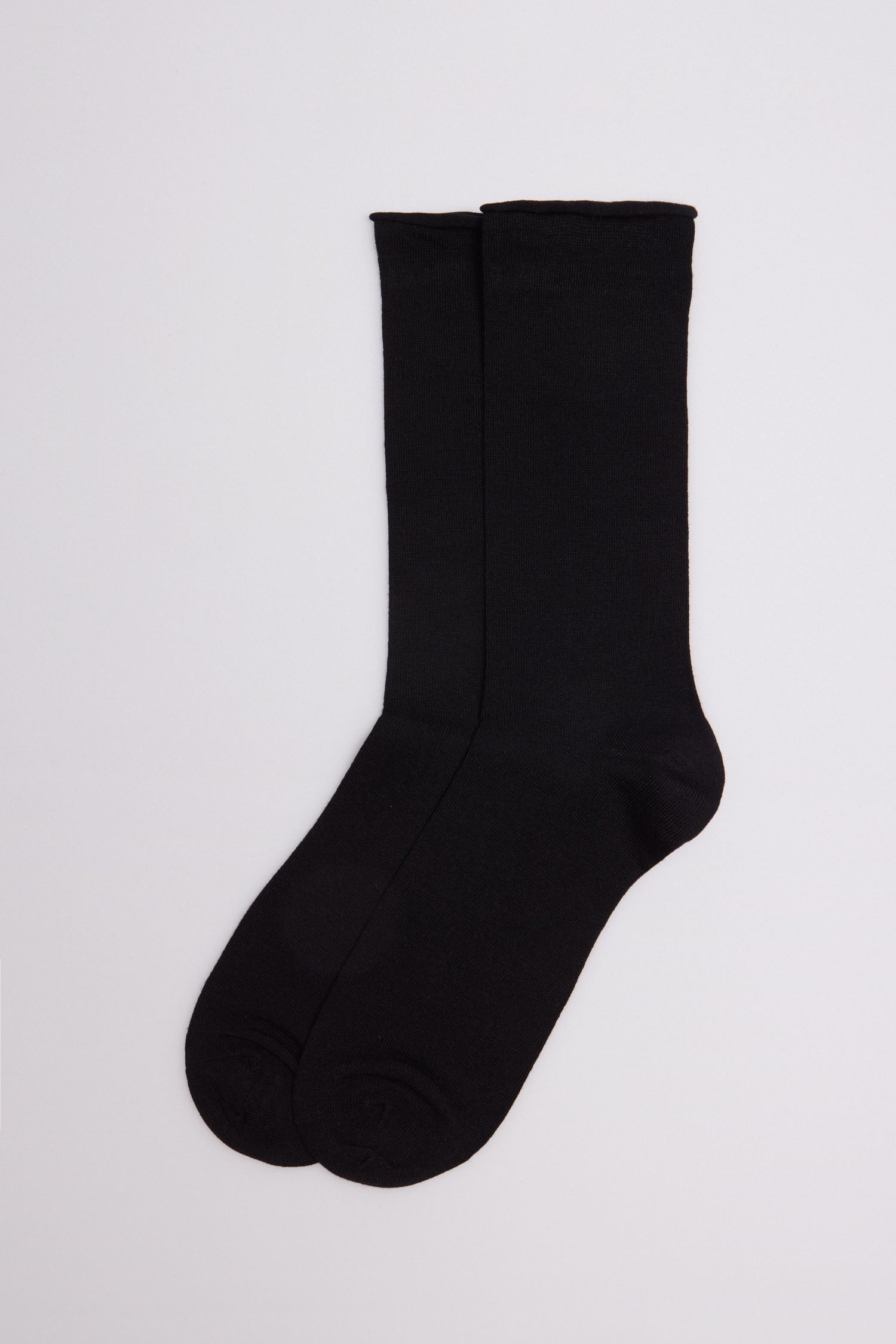 22345 2 calcetin hombre bambu sin puño - Negro