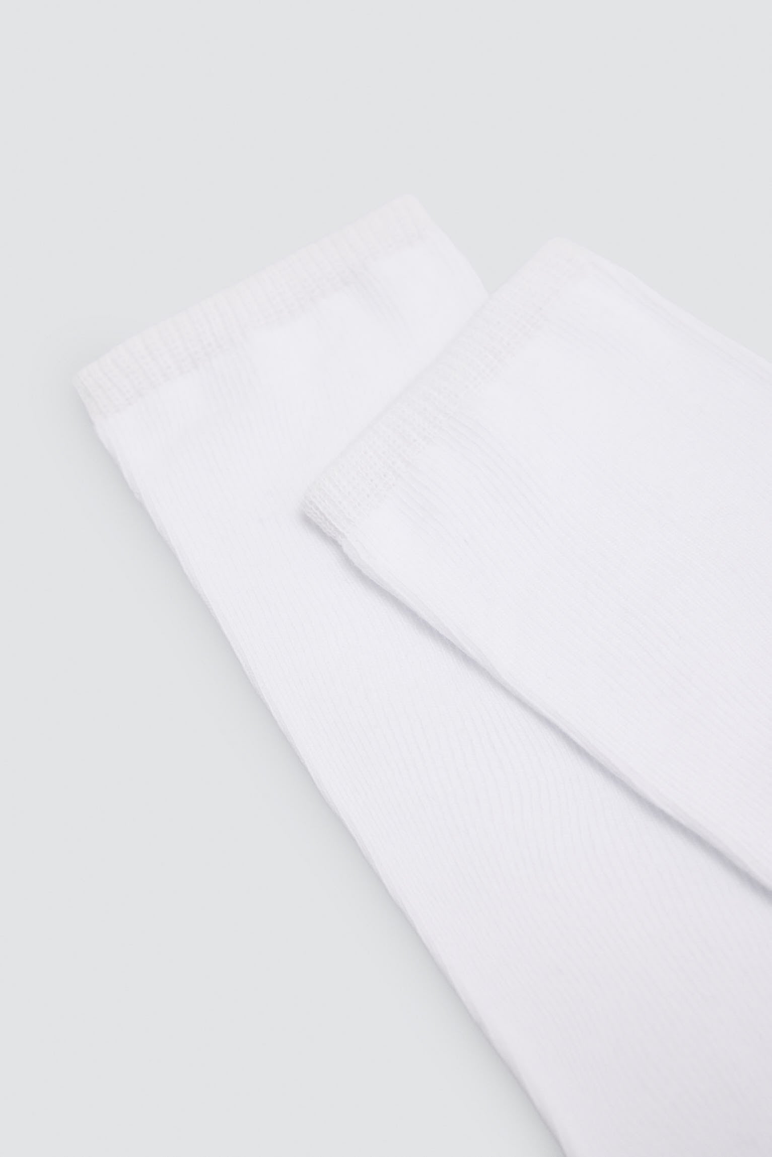 Children's basic long white socks