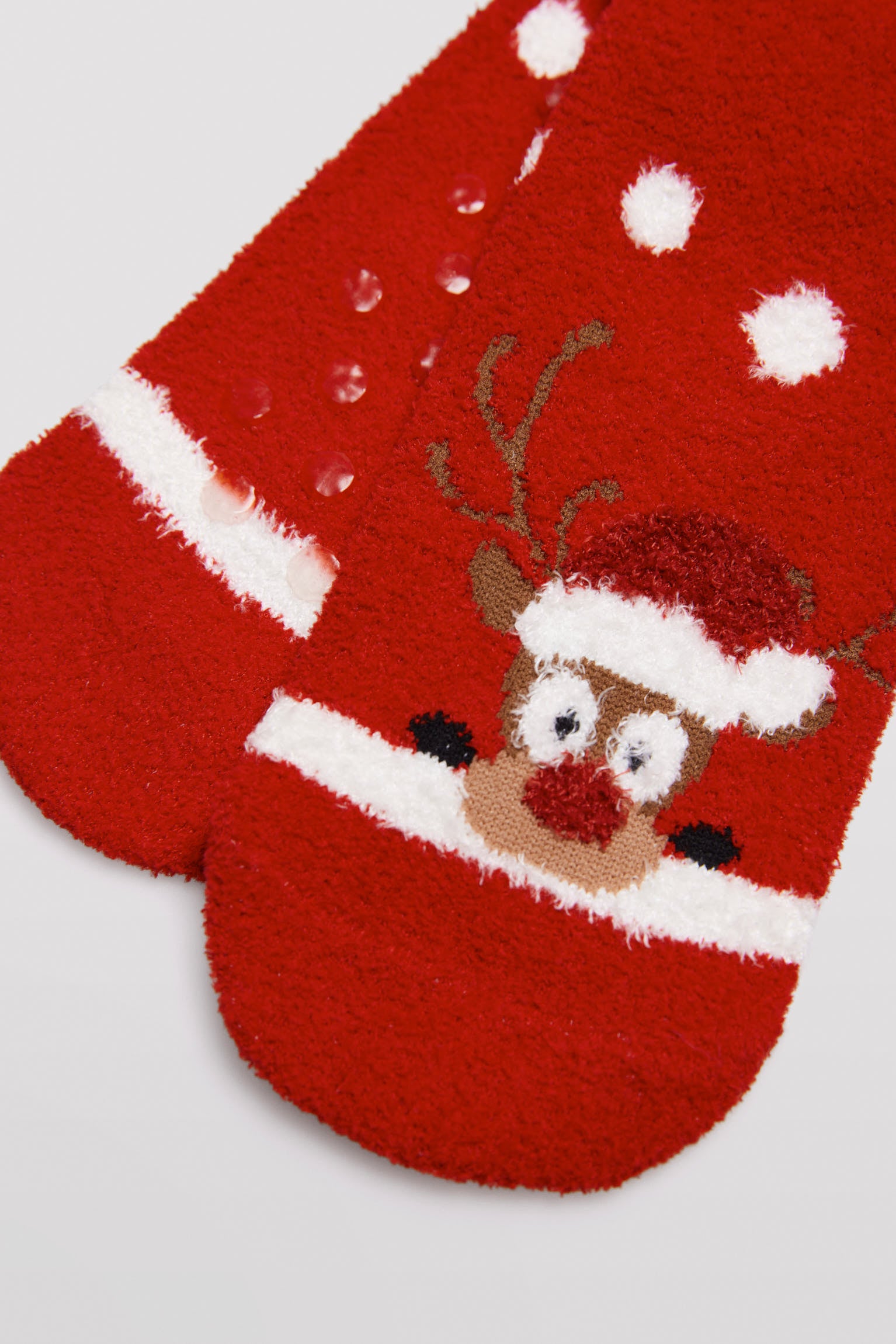 Red Christmas printed non-slip children's sock