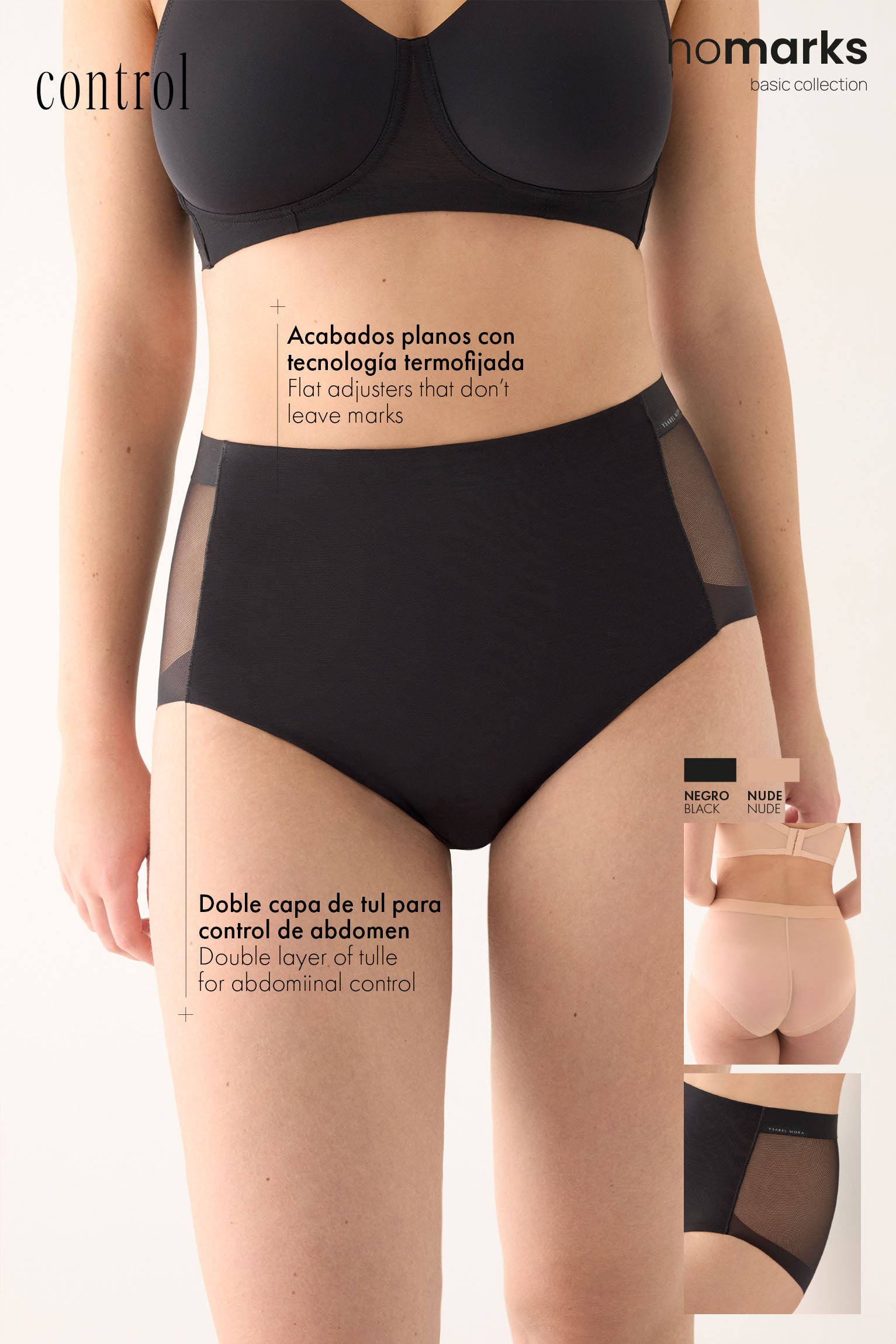 Nomarks high-waisted shaping briefs nude