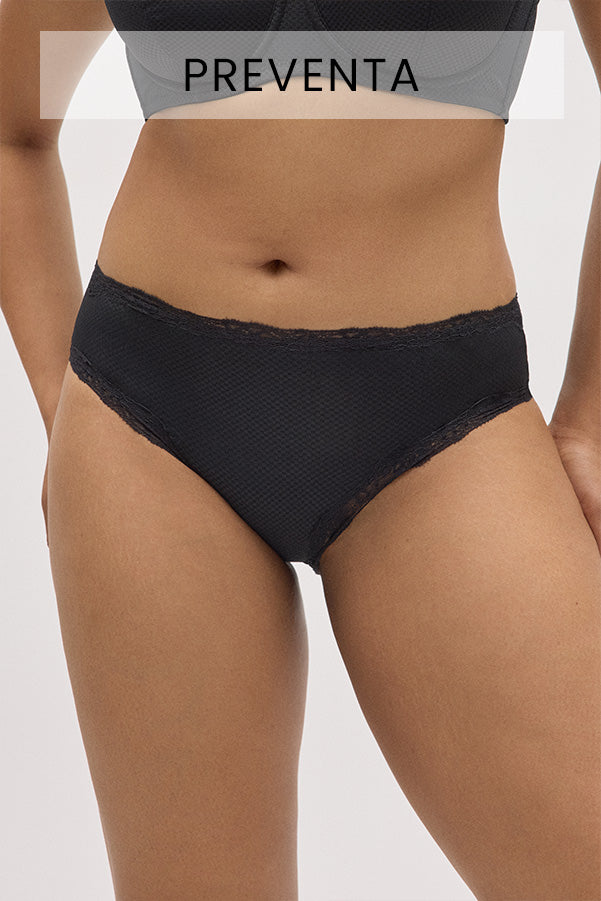 PRESALE Midi panty with black lace
