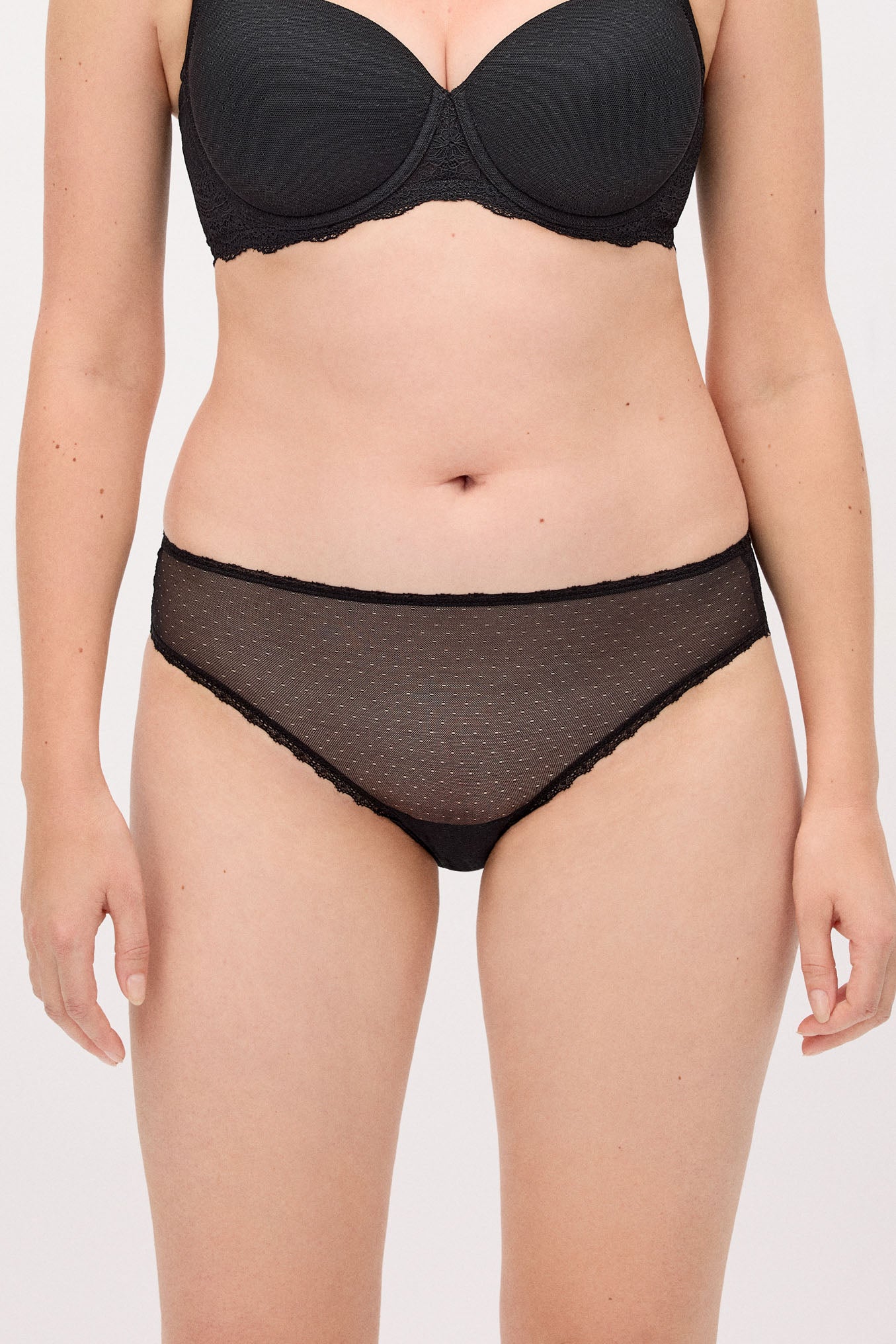 Black plumeti midi briefs