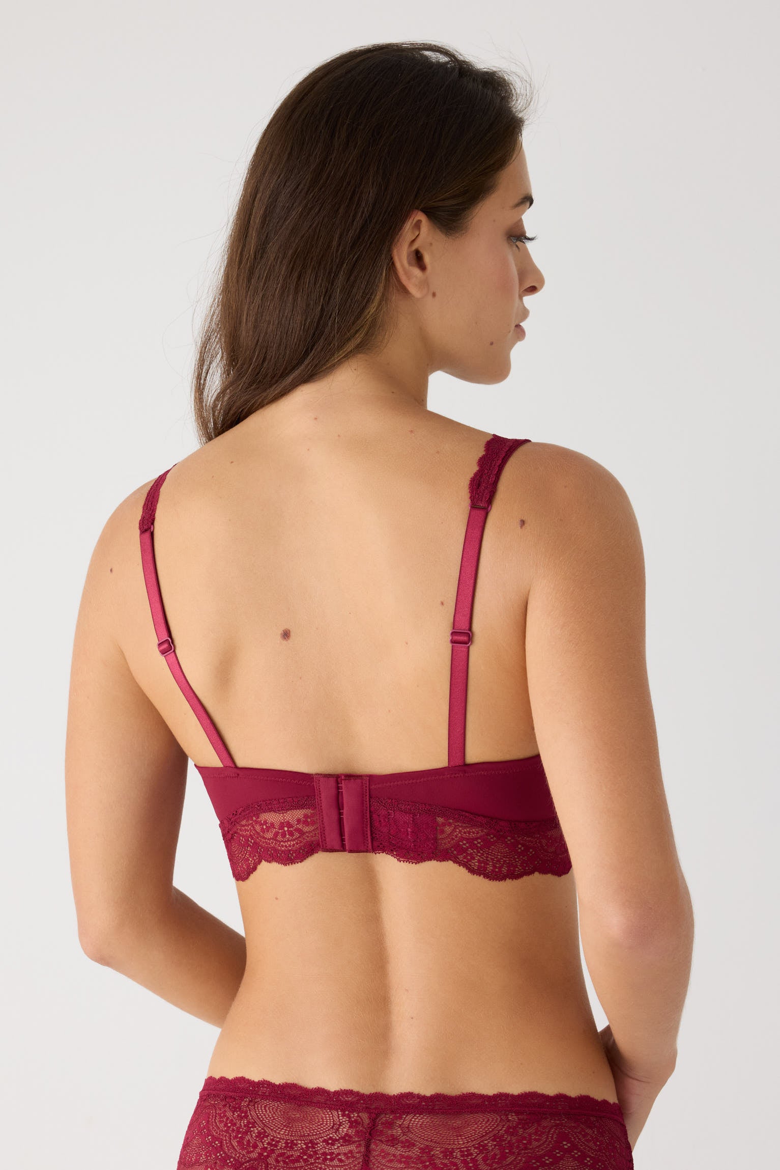 Burgundy lace bralette | Paula Echevarria Limited Edition