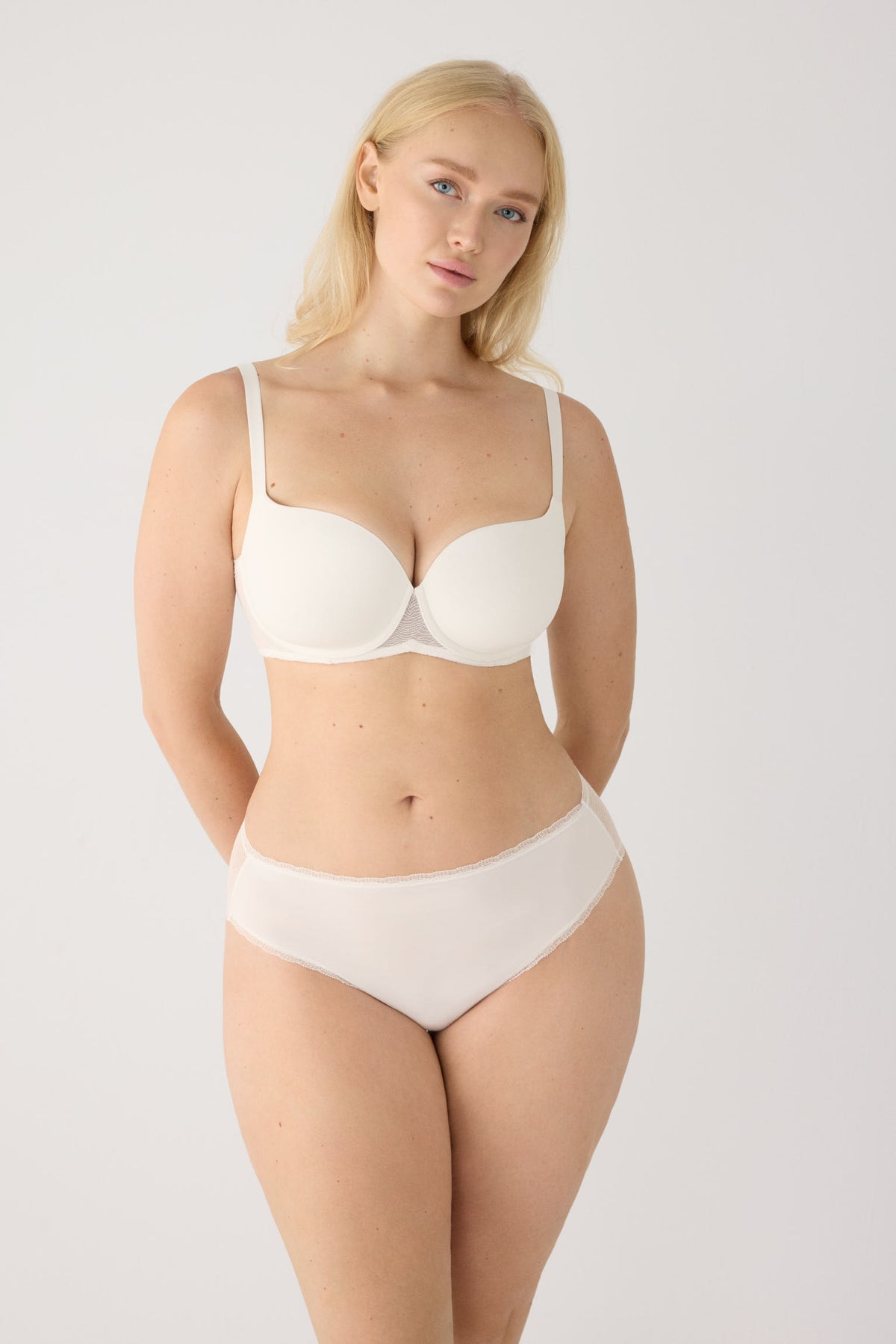 Midi briefs sheer lingerie ivory