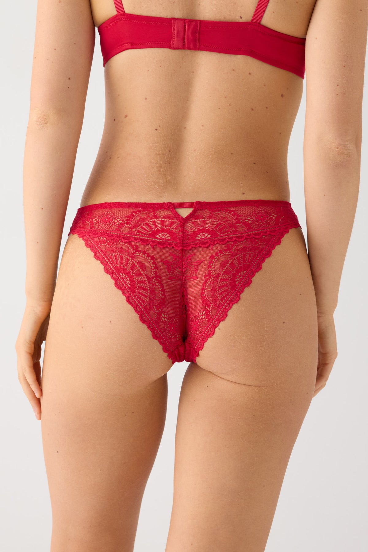 Brazilian briefs lace red