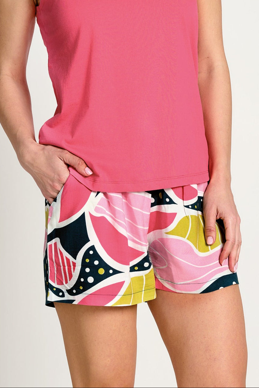 Pijama mujer corto tirantes rosa | MUYDEMI - Ysabel Mora