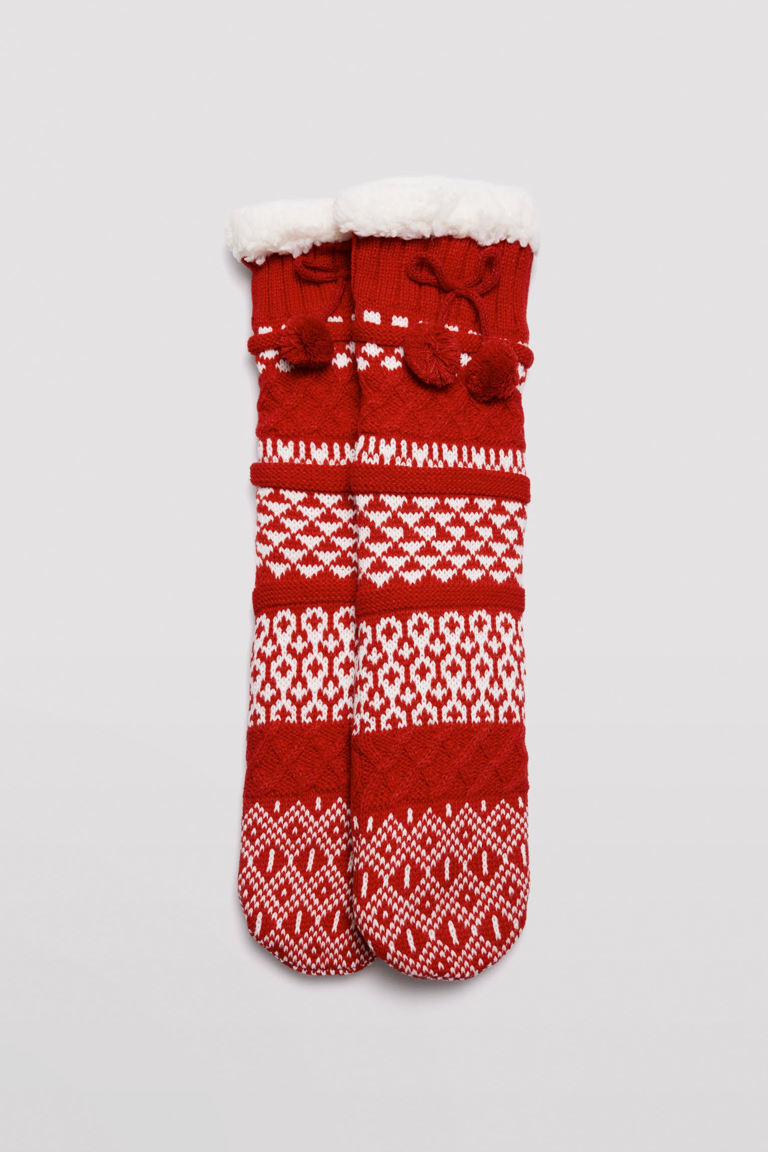 12238-1-calcetines-navidad-antideslizante-mujer-ysabel-mora - Rojo