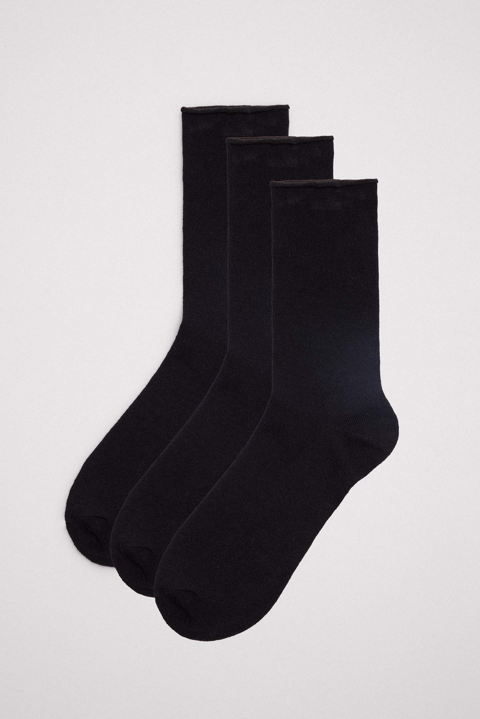 12927-1-pack-calcetines-mujer-lisos-ysabel-mora - Negro