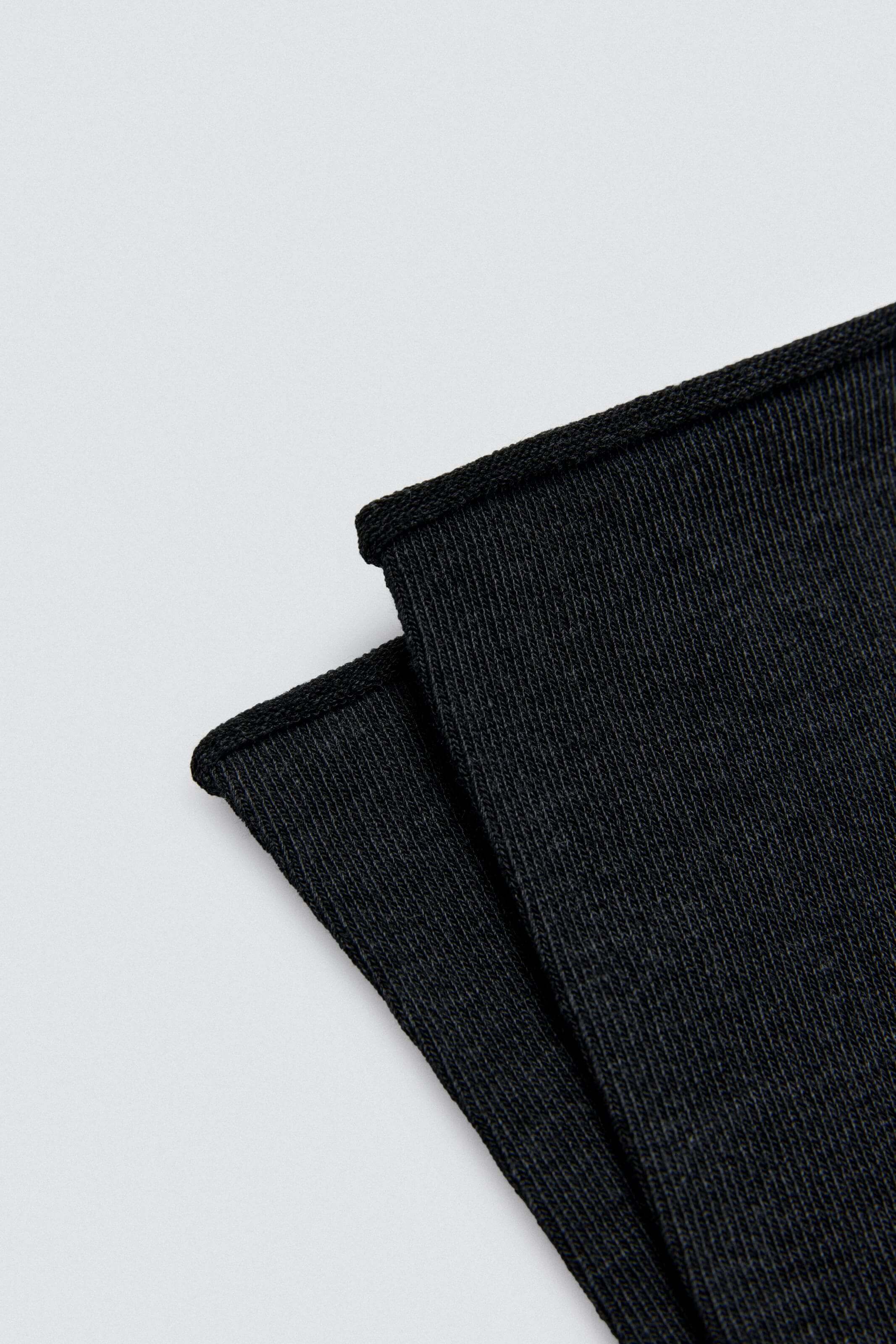 Pack of 3 warm bamboo socks without black cuffs