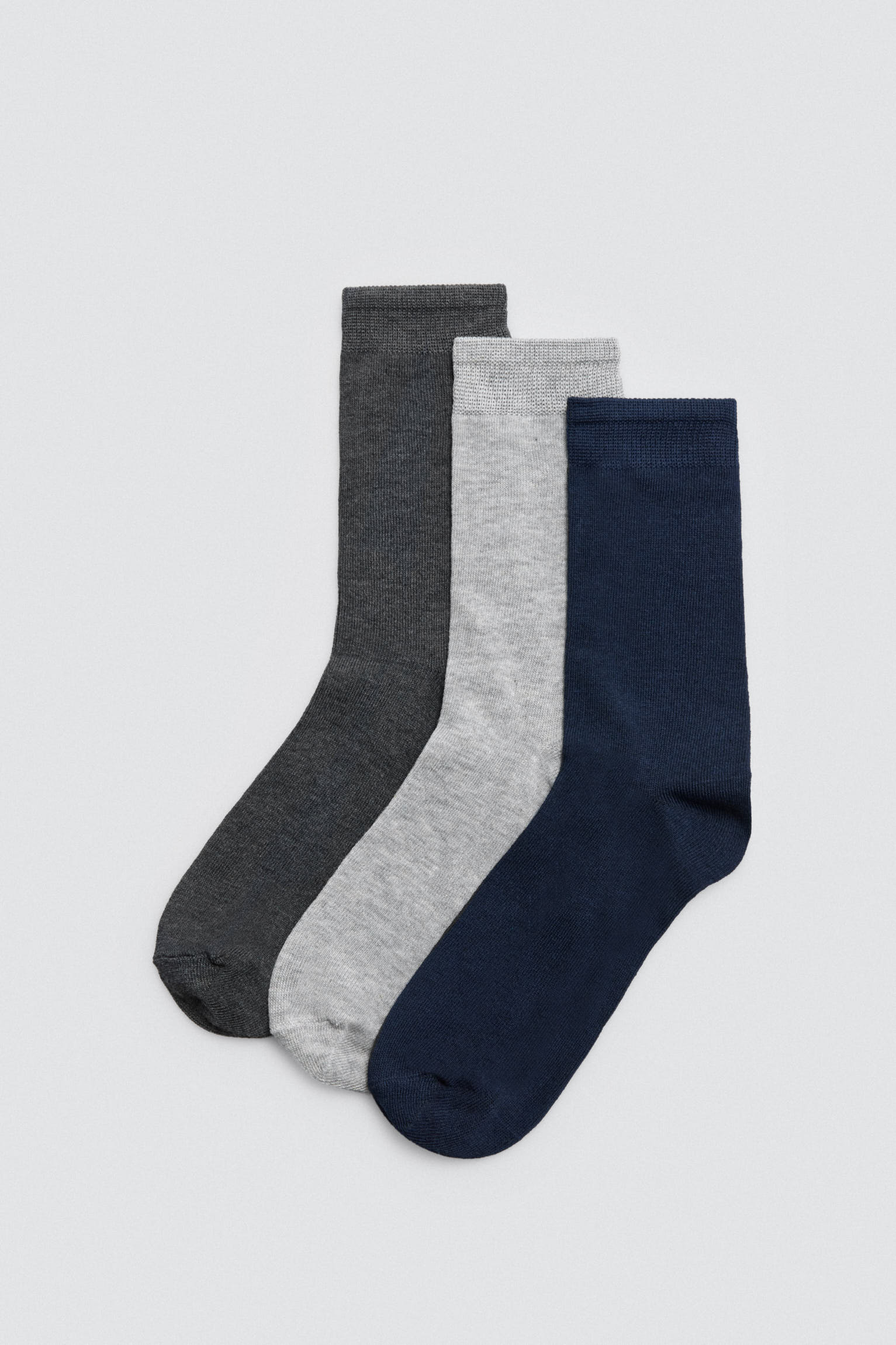 Pack of 3 warm bamboo socks in dark tones