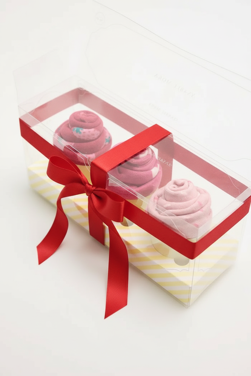 Gift pack of 3 Strawberry muffin socks