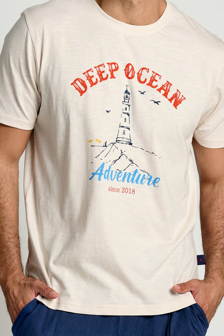 Pijama hombre manga corta algodón Ocean Adventure | MUYDEMI - Ysabel Mora