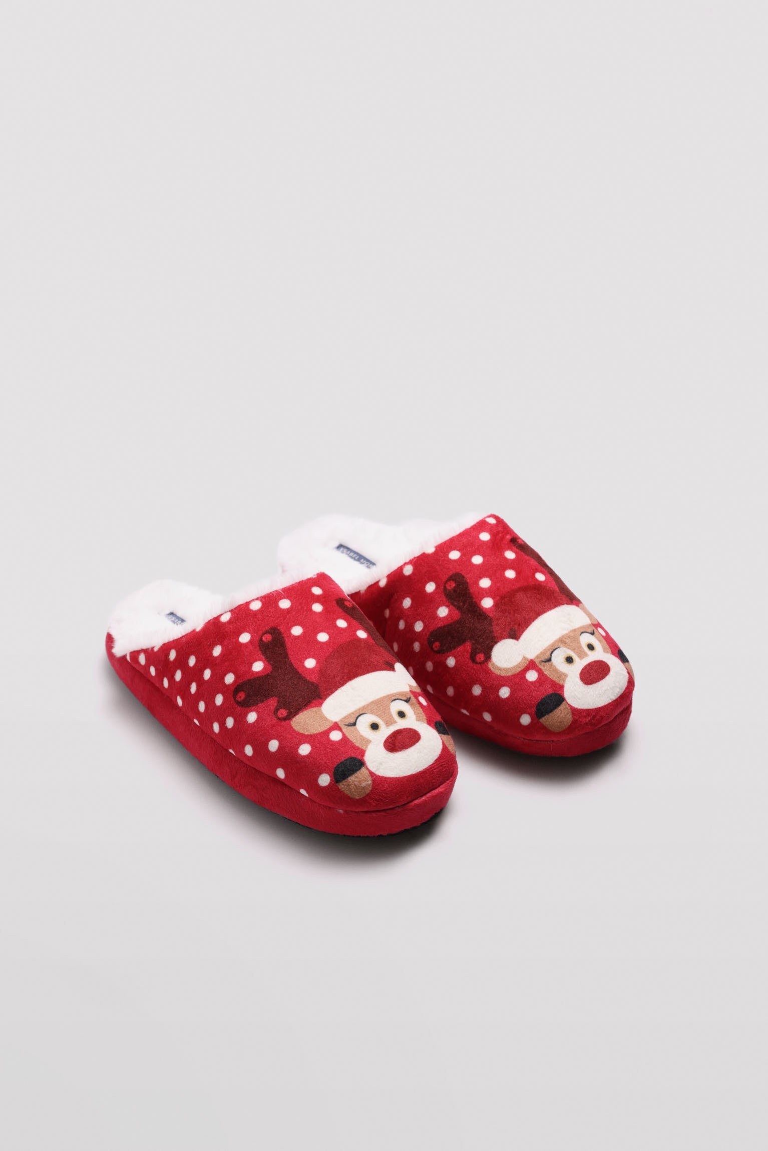 14143-1-zapatillas-casa-navidad-mujer-ysabel-mora - Rojo