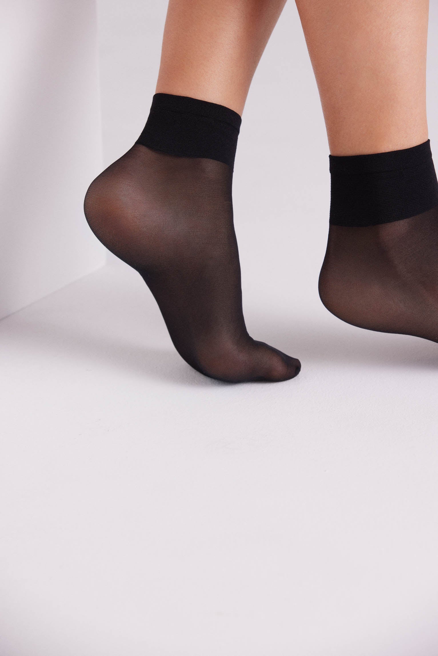 15155 1 medias tobilleras 20 den - Negro