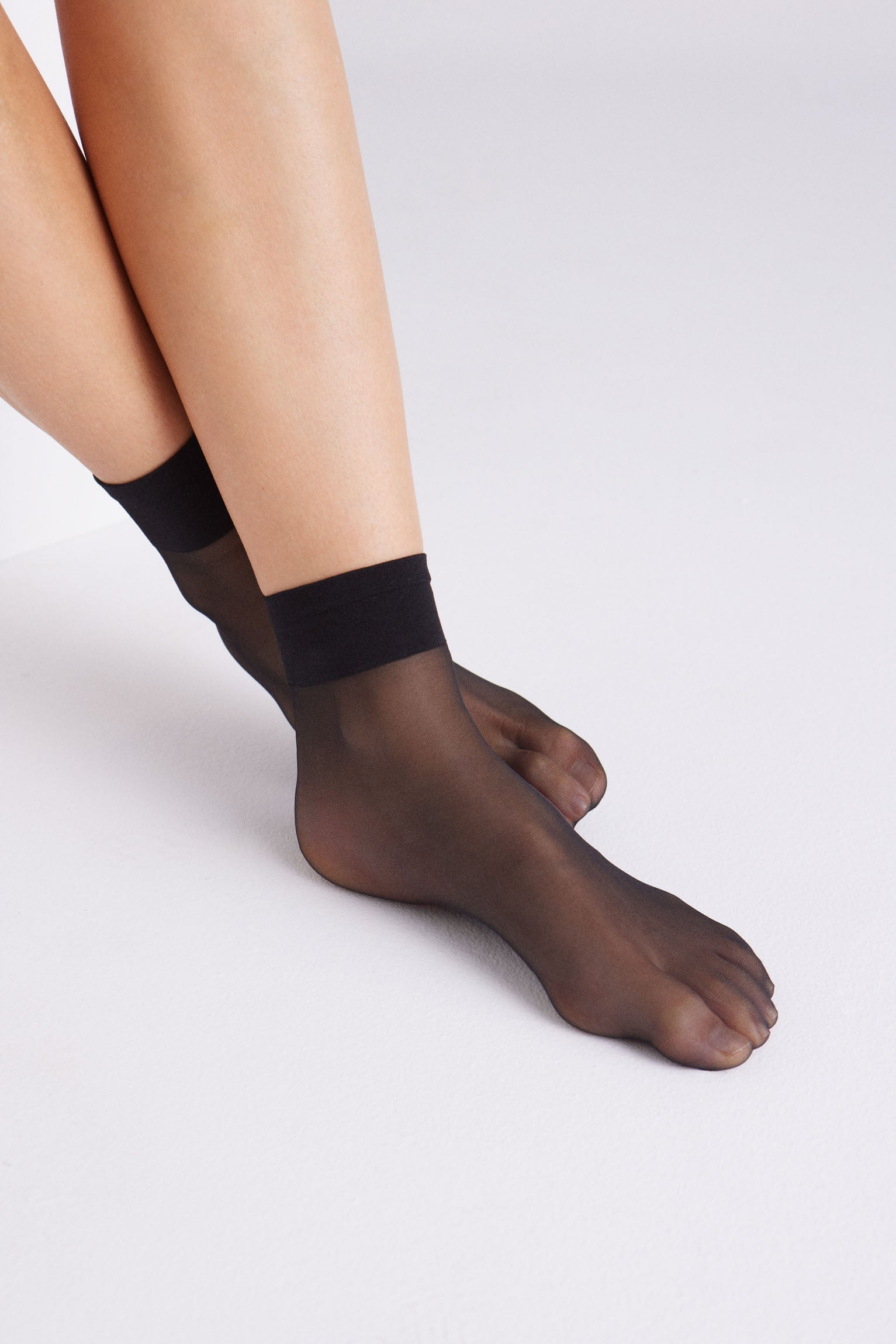 15156 3 medias tobilleras 10 den - Negro