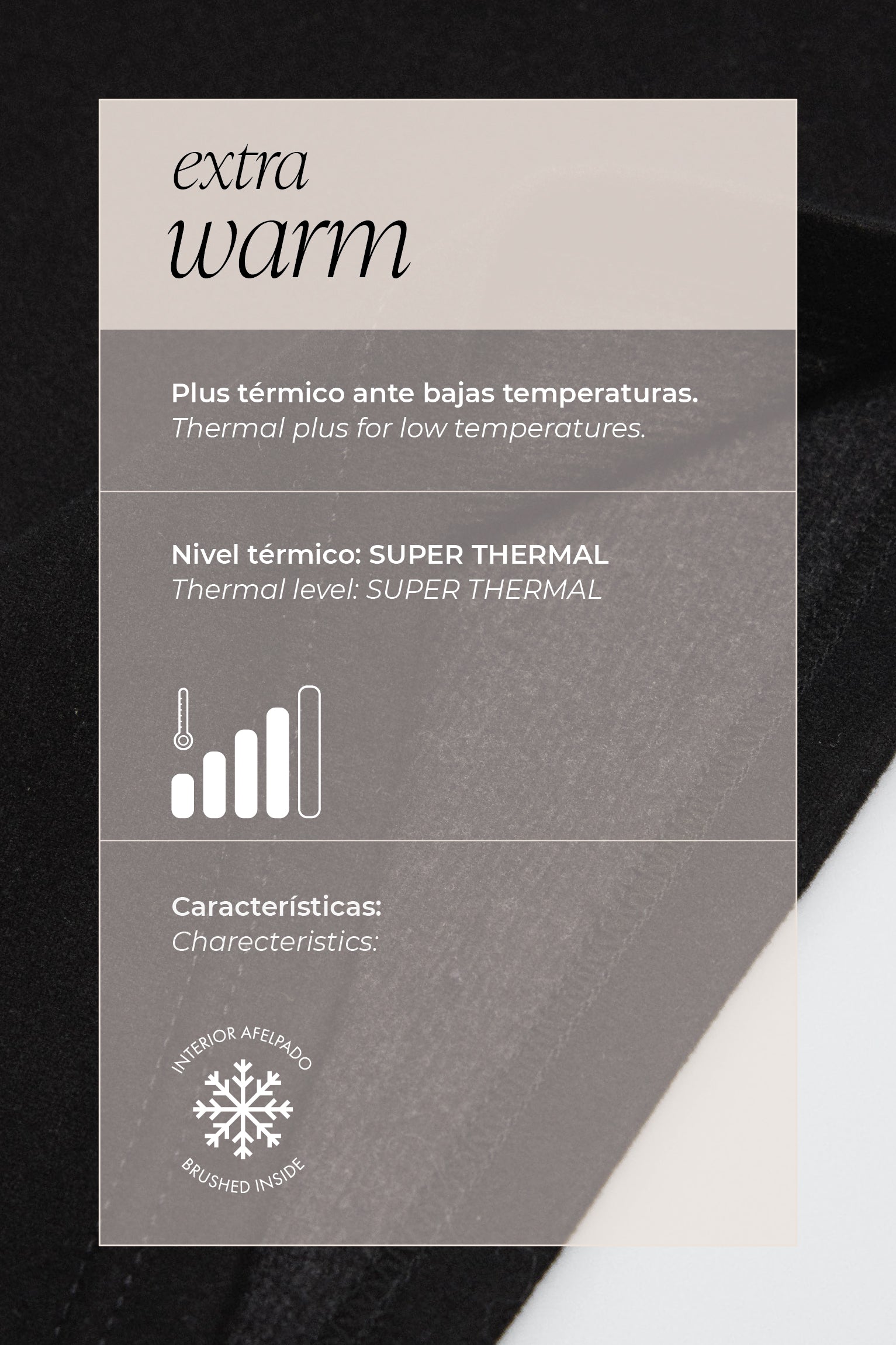Black Cotton Thermal Leggings