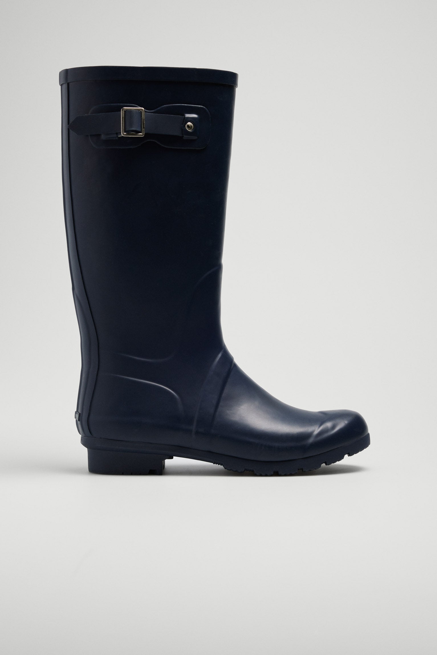 Navy high top wellington boots