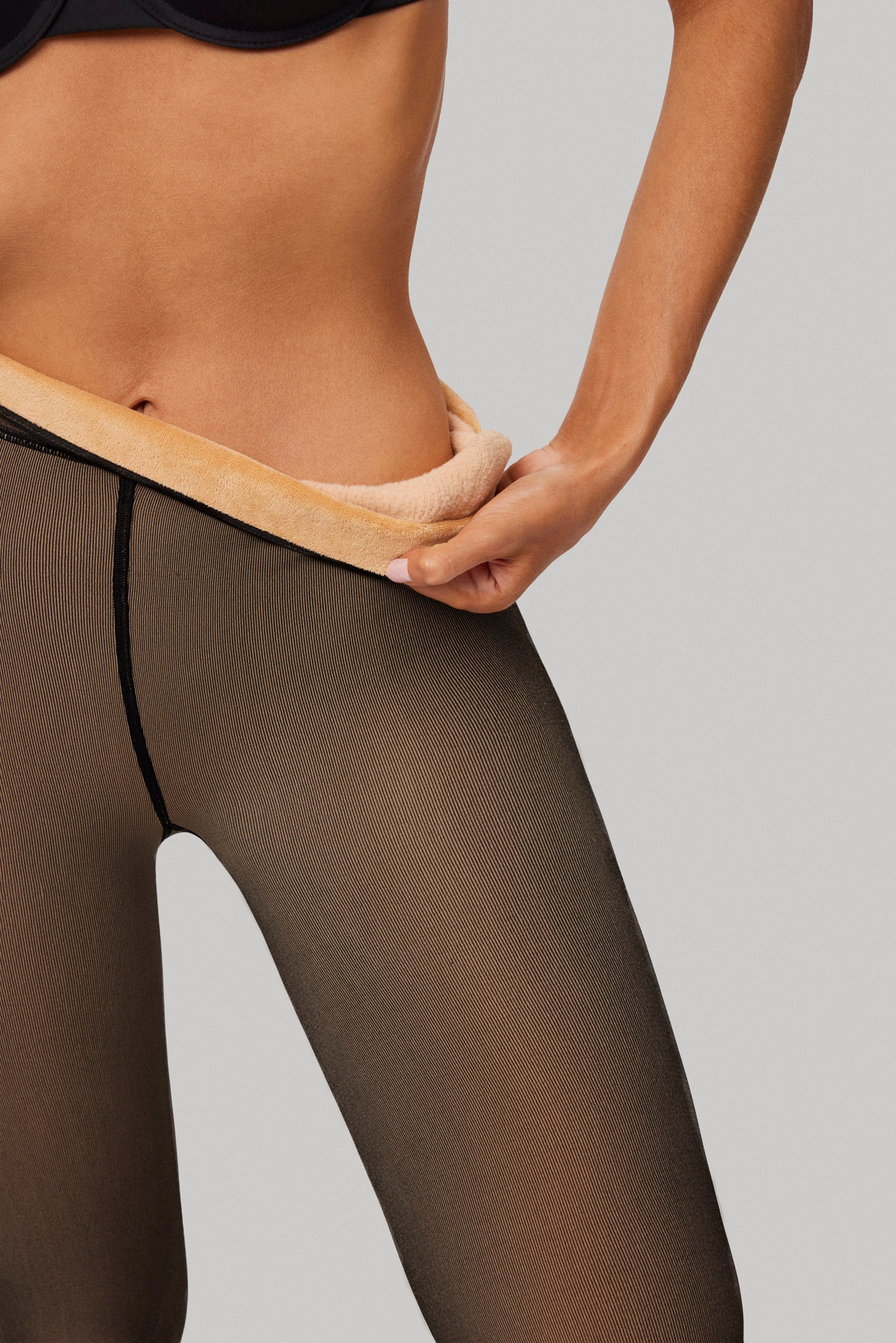 Veiled effect thermal pantyhose 190 DEN