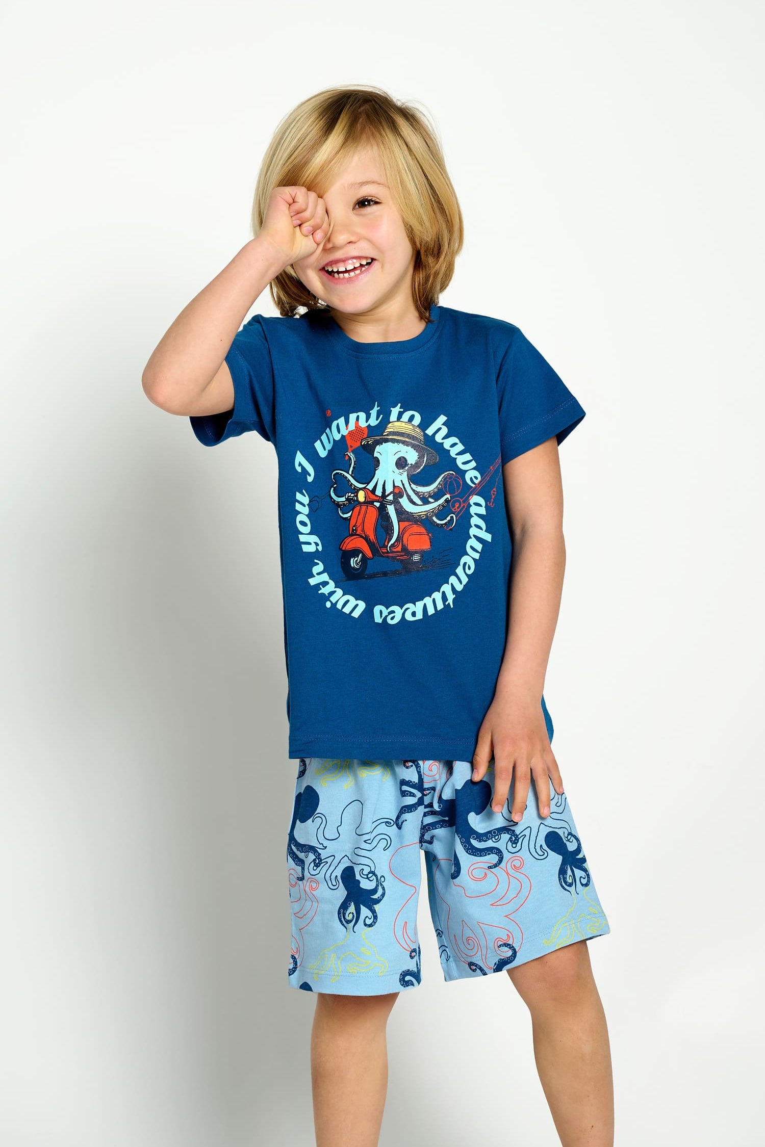 Octopus Print Short Pyjamas for Children | MUYDEMI