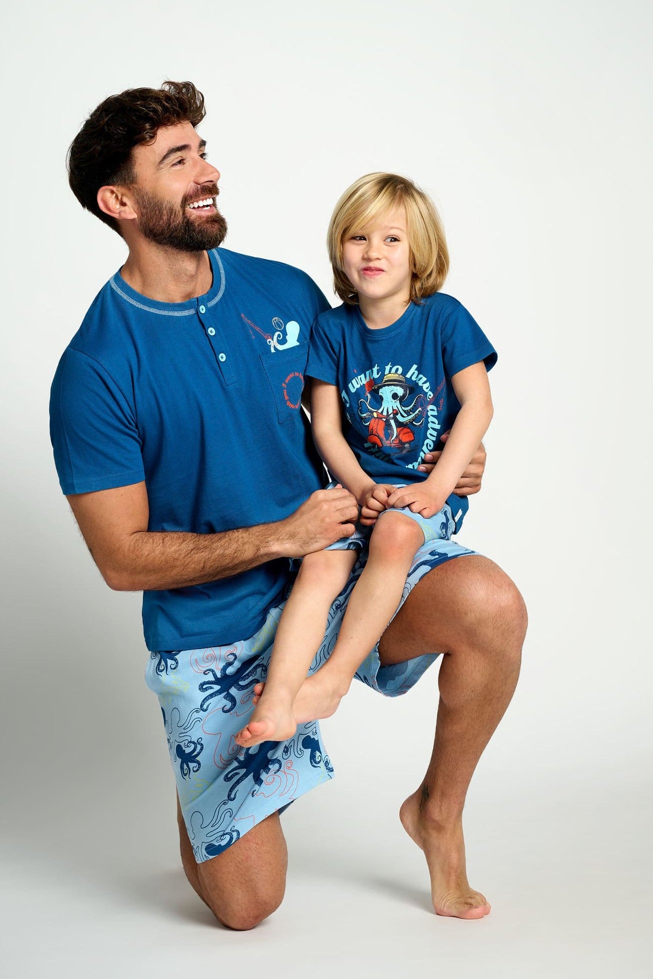 Octopus Print Short Pyjamas for Children | MUYDEMI