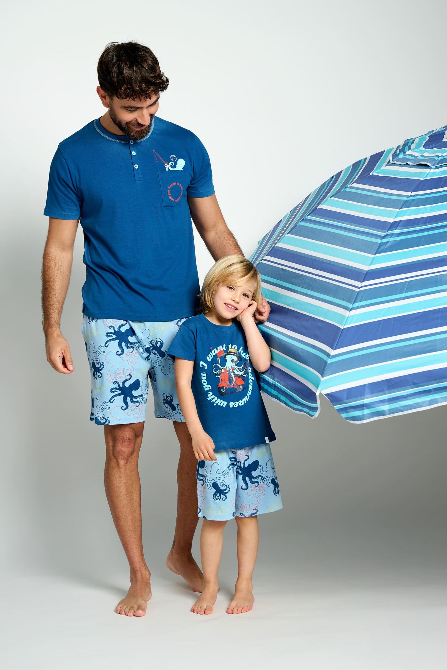 Octopus Print Short Pyjamas for Children | MUYDEMI