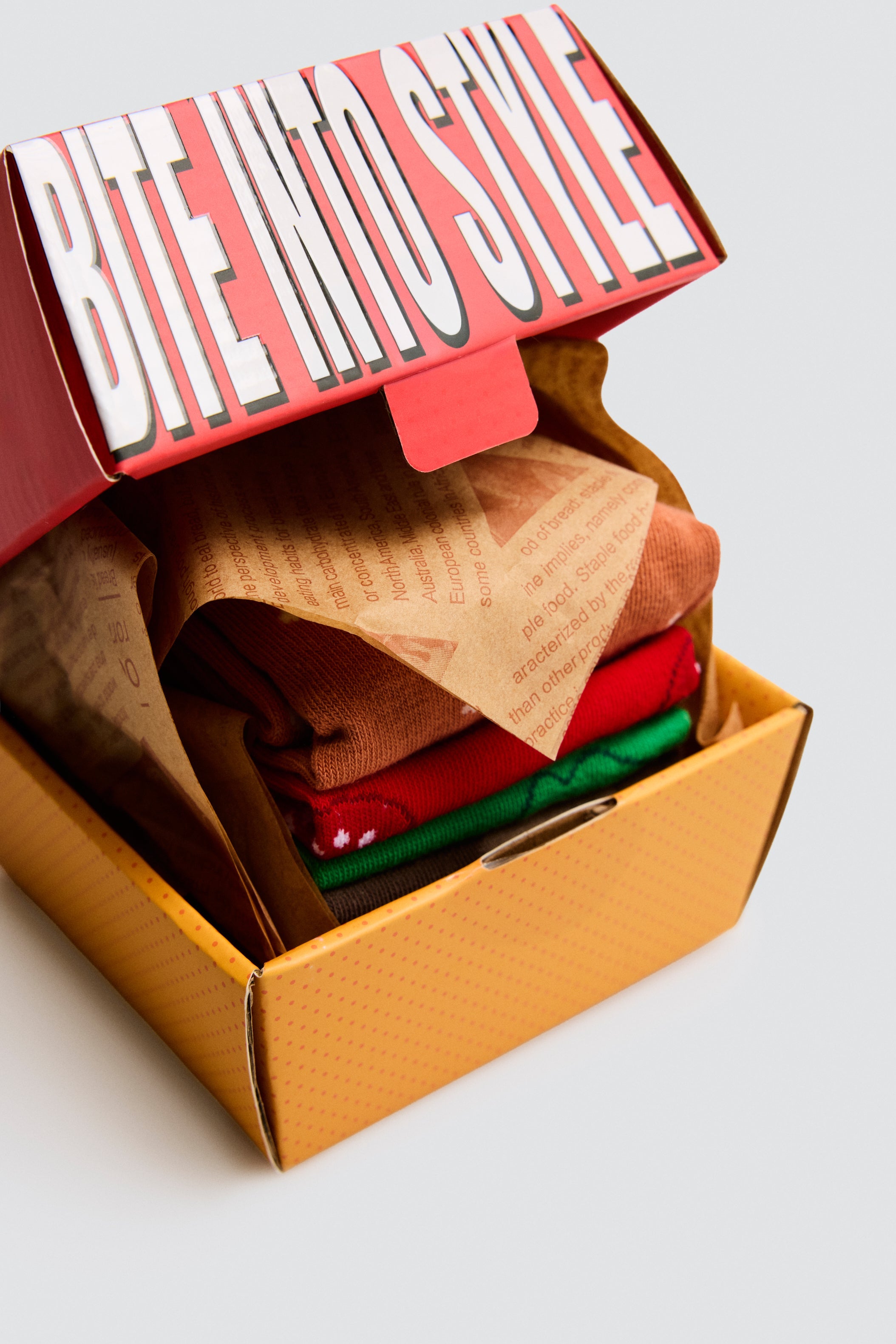 Burger socks gift pack