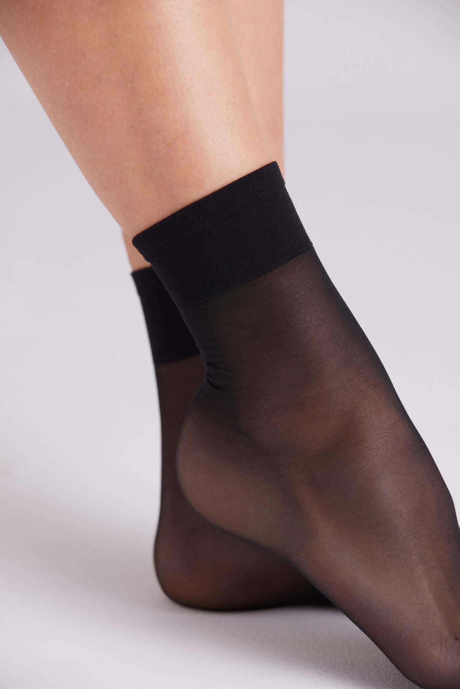 18120 3 calcetin tobillero 15 den - Negro