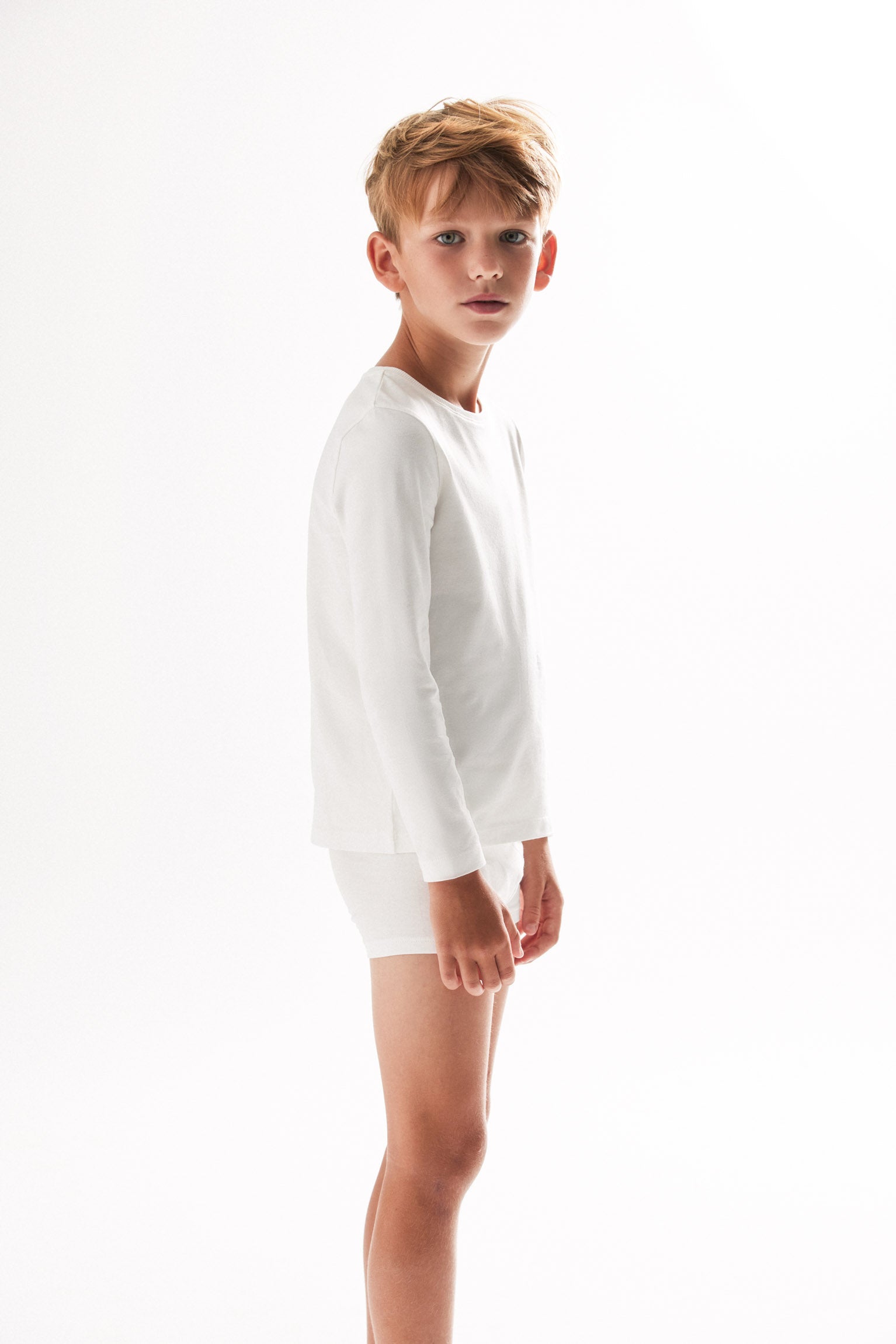 Pack of 2 white cotton boys' boxers