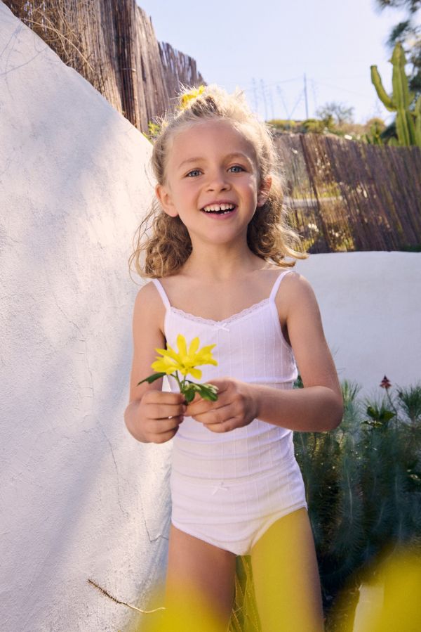 PRE-SALE Children's underwear set: white t-shirt and briefs
